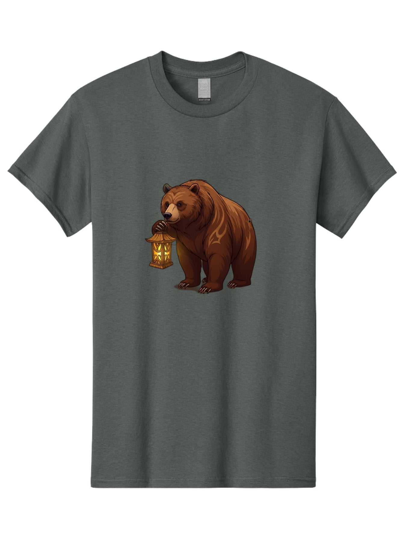 Brown-Bear-With-Lantern Men'S Graphic Tee, 100% Cotton, Comfortable Casual Summer Wear, Machine Washable, Vintage Camera, Old Camera, Antique Camera, Black Camera, Classic Photography, Photography Equipment, Nostalgic Device, Film Camera, Bae930 9