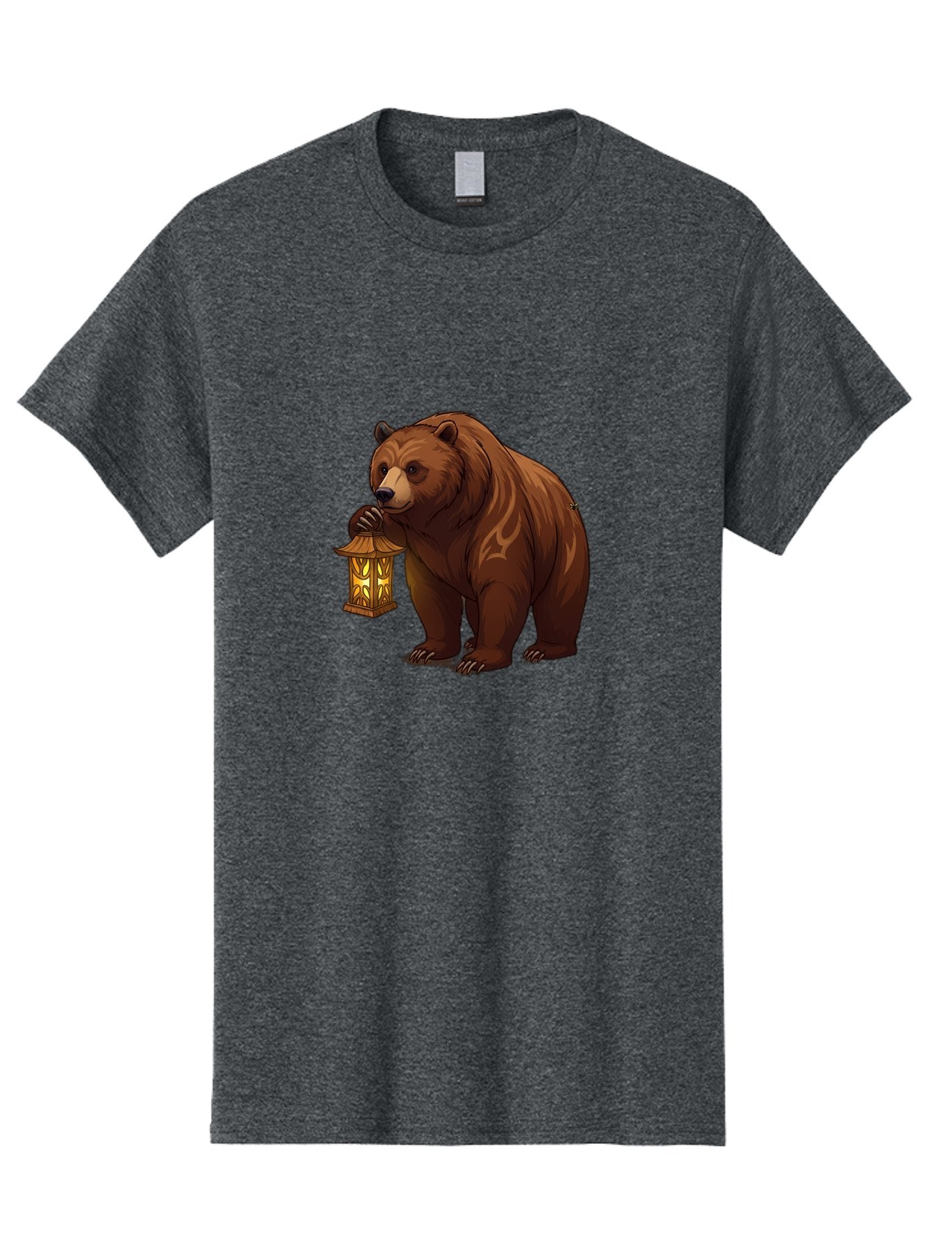 Brown-Bear-With-Lantern Men'S Graphic Tee, 100% Cotton, Comfortable Casual Summer Wear, Machine Washable, Vintage Camera, Old Camera, Antique Camera, Black Camera, Classic Photography, Photography Equipment, Nostalgic Device, Film Camera, Bae930 15