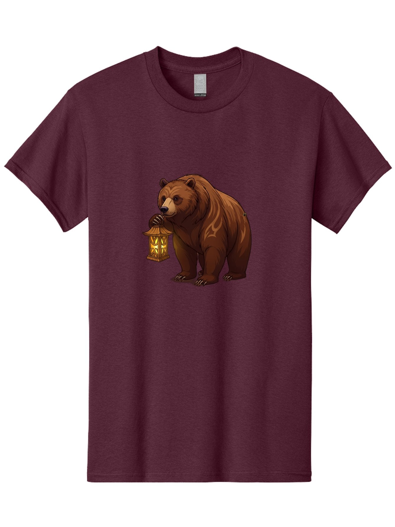 Brown-Bear-With-Lantern Men'S Graphic Tee, 100% Cotton, Comfortable Casual Summer Wear, Machine Washable, Vintage Camera, Old Camera, Antique Camera, Black Camera, Classic Photography, Photography Equipment, Nostalgic Device, Film Camera, Bae930 10