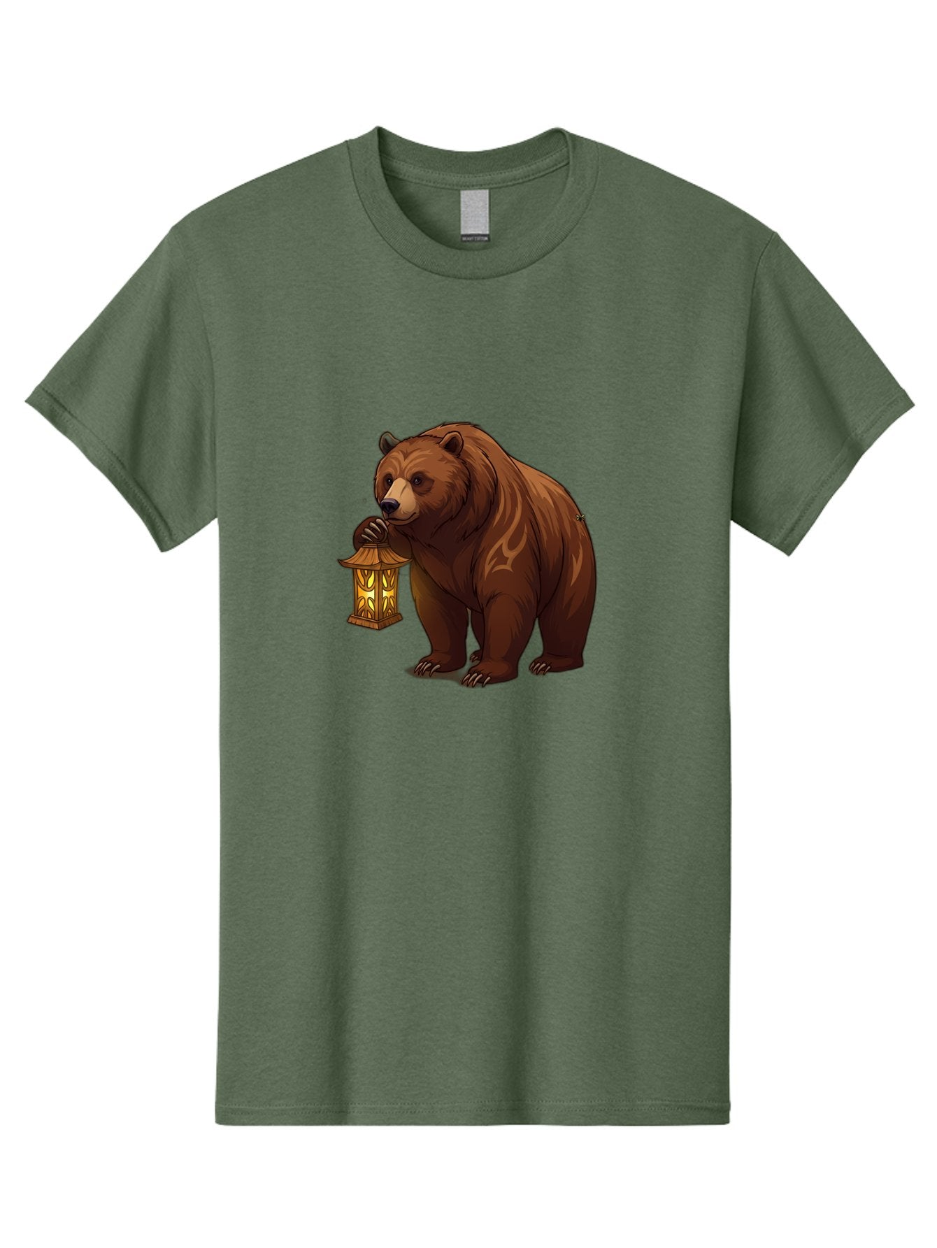 Brown-Bear-With-Lantern Men'S Graphic Tee, 100% Cotton, Comfortable Casual Summer Wear, Machine Washable, Vintage Camera, Old Camera, Antique Camera, Black Camera, Classic Photography, Photography Equipment, Nostalgic Device, Film Camera, Bae930 6