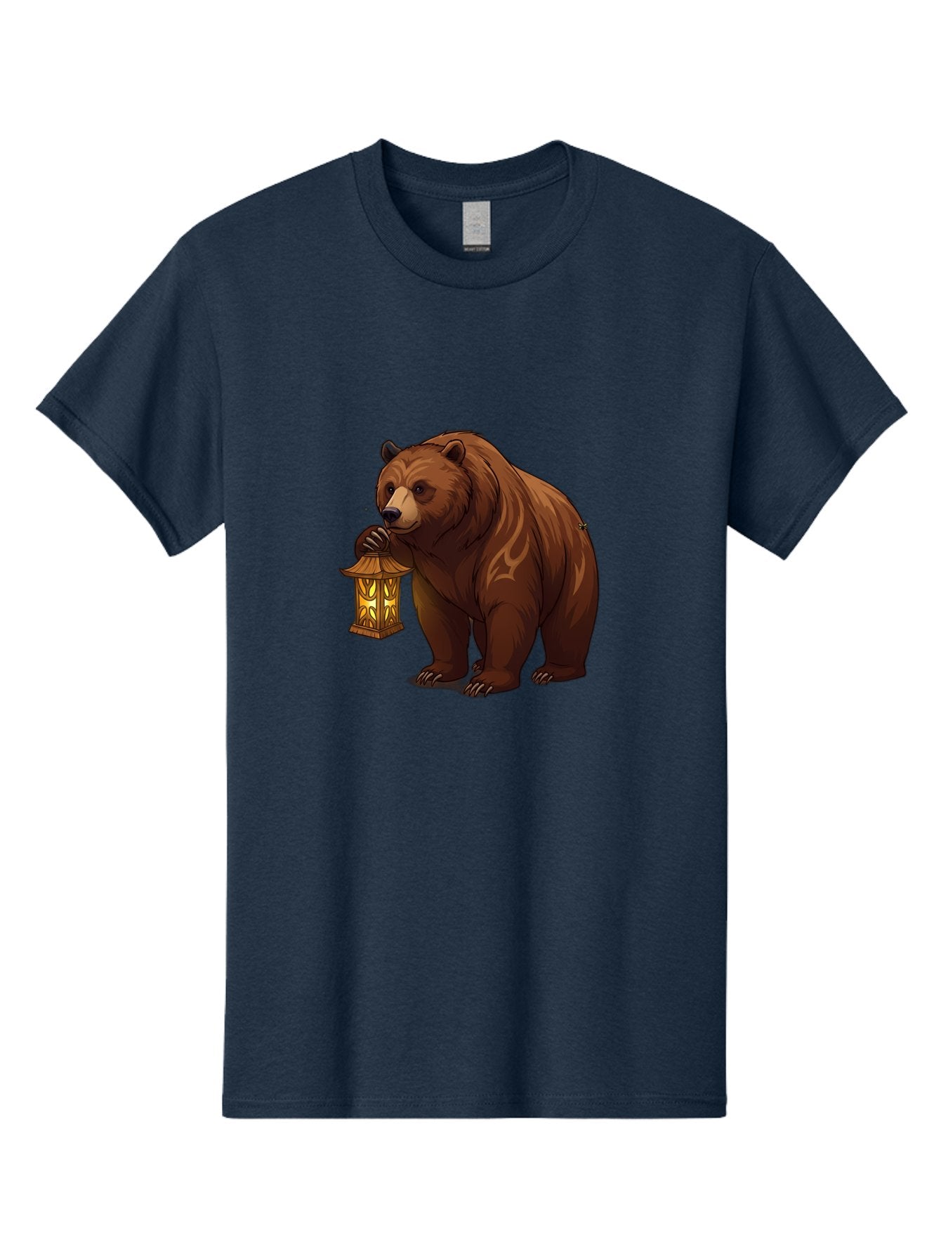 Brown-Bear-With-Lantern Men'S Graphic Tee, 100% Cotton, Comfortable Casual Summer Wear, Machine Washable, Vintage Camera, Old Camera, Antique Camera, Black Camera, Classic Photography, Photography Equipment, Nostalgic Device, Film Camera, Bae930 4