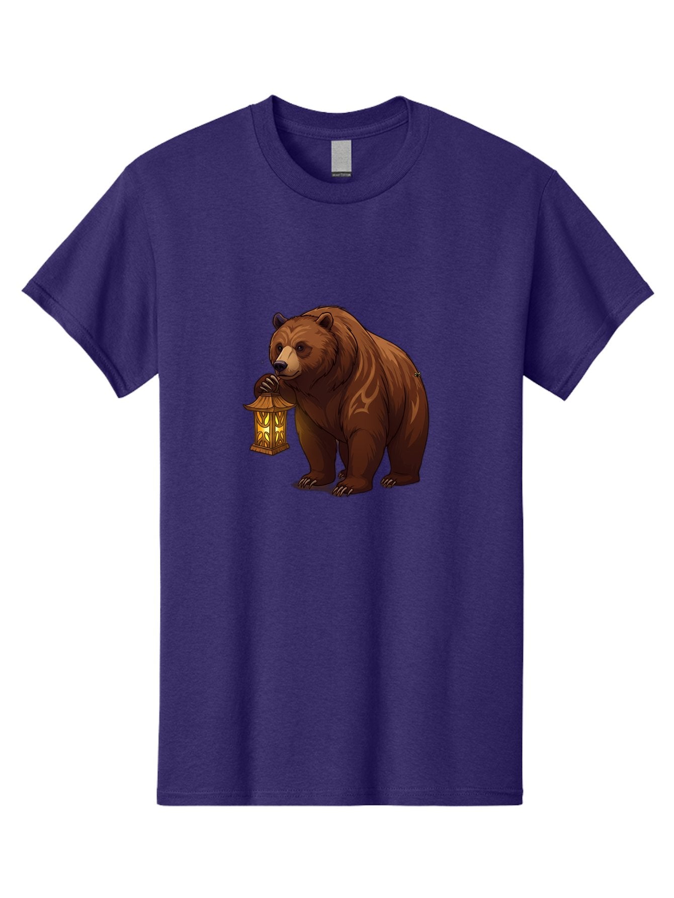 Brown-Bear-With-Lantern Men'S Graphic Tee, 100% Cotton, Comfortable Casual Summer Wear, Machine Washable, Vintage Camera, Old Camera, Antique Camera, Black Camera, Classic Photography, Photography Equipment, Nostalgic Device, Film Camera, Bae930 8