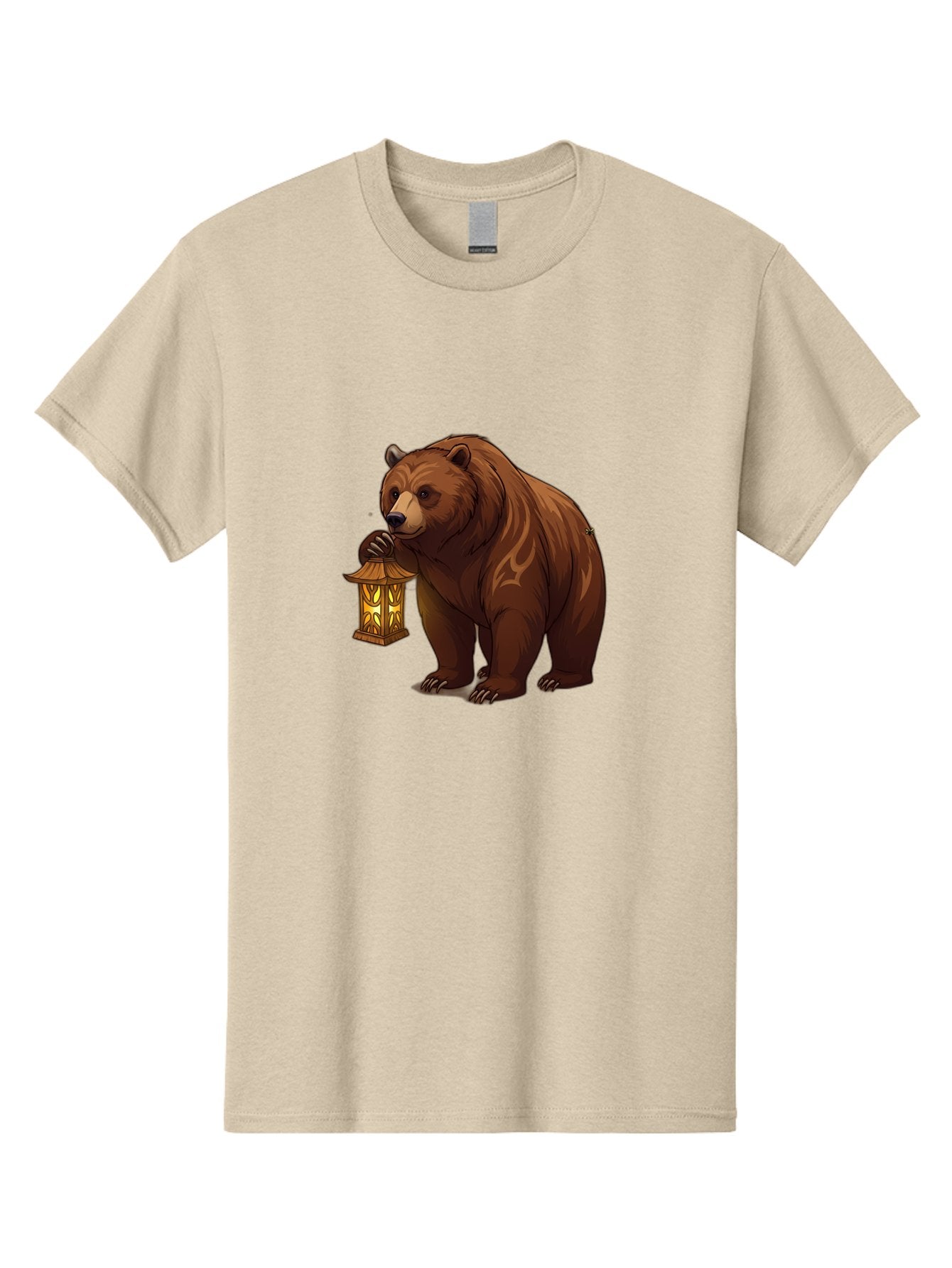 Brown-Bear-With-Lantern Men'S Graphic Tee, 100% Cotton, Comfortable Casual Summer Wear, Machine Washable, Vintage Camera, Old Camera, Antique Camera, Black Camera, Classic Photography, Photography Equipment, Nostalgic Device, Film Camera, Bae930 5