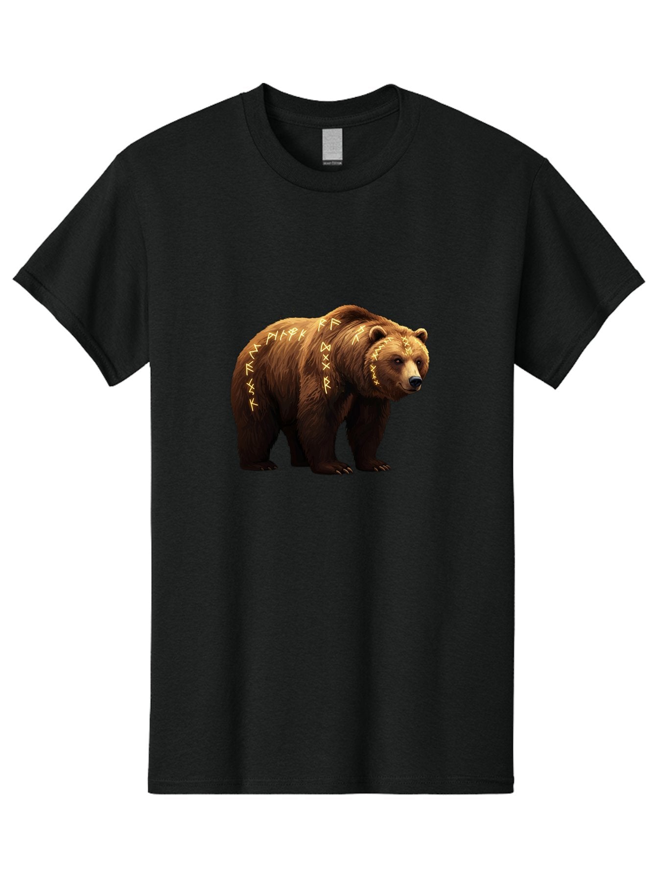 Brown-Bear-With-Runic-Symbols Men'S Graphic Tee, 100% Cotton, Comfortable Casual Summer Wear, Machine Washable, Vintage Camera, Old Camera, Antique Camera, Black Camera, Classic Photography, Photography Equipment, Nostalgic Device, Bae931 3