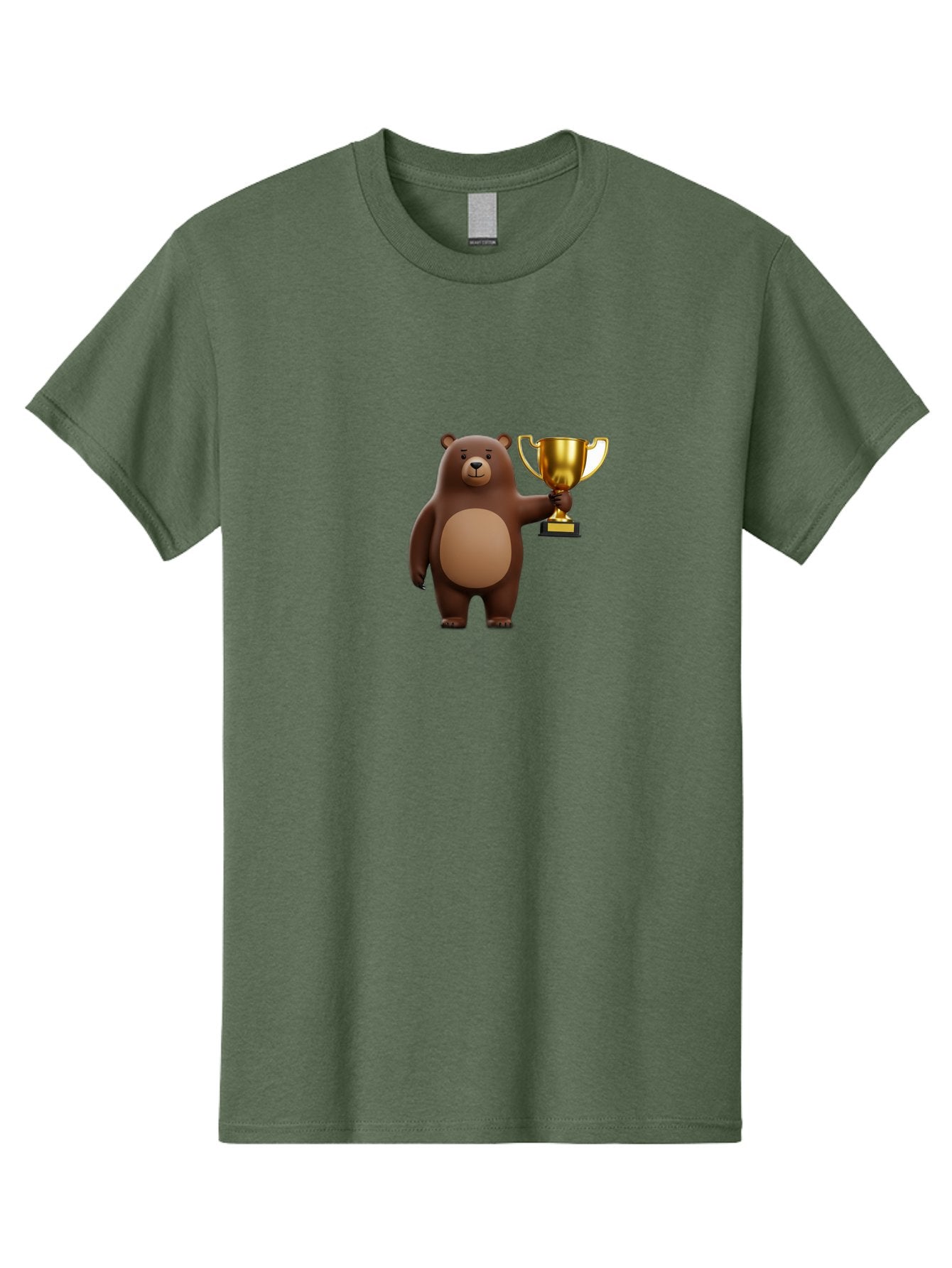 Brown-Bear-With-Trophy Men'S Graphic Tee, 100% Cotton, Comfortable Casual Summer Wear, Machine Washable, Vintage Camera, Old Camera, Antique Camera, Black Camera, Classic Photography, Photography Equipment, Nostalgic Device, Film Camera, Bae932 6
