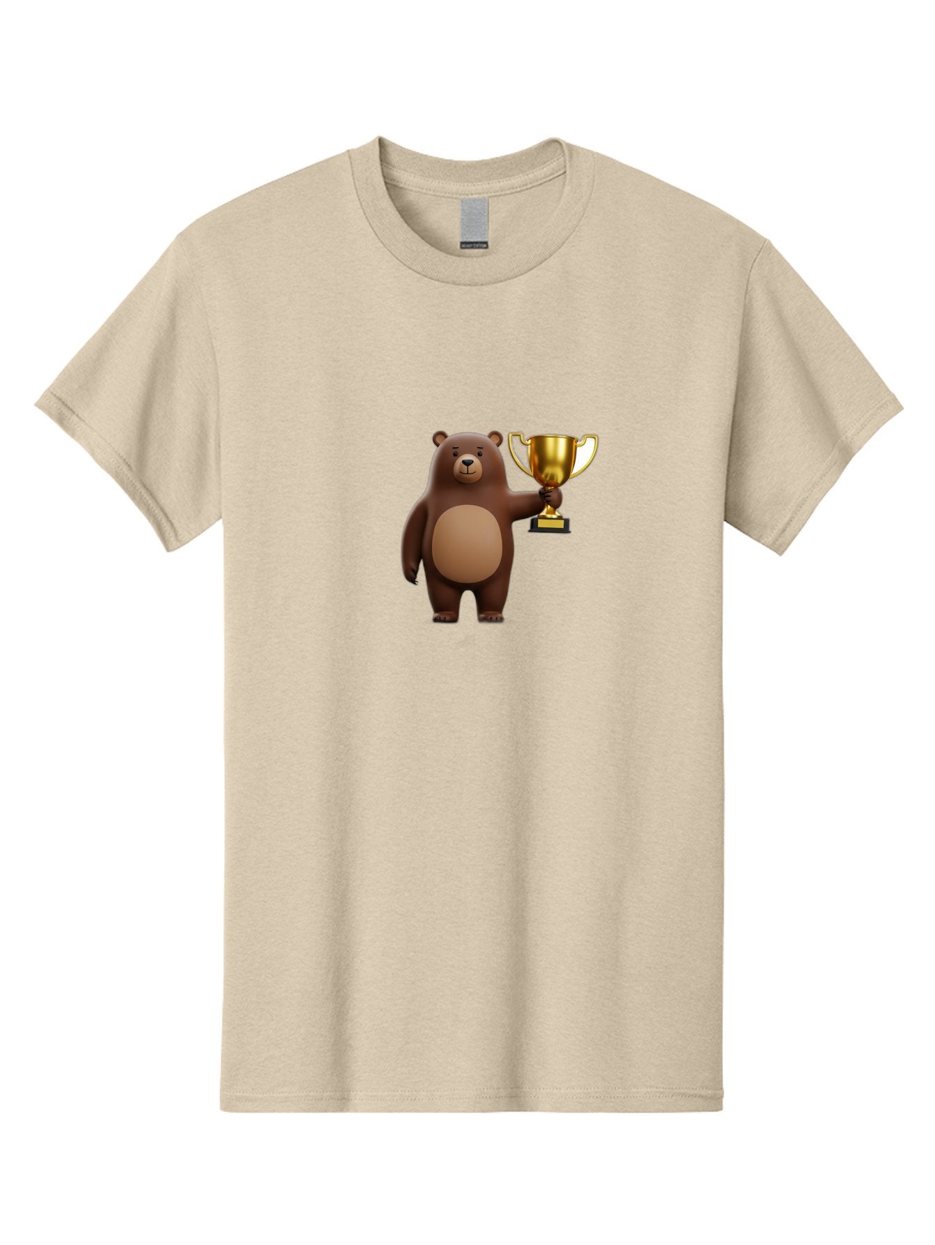 Brown-Bear-With-Trophy Men'S Graphic Tee, 100% Cotton, Comfortable Casual Summer Wear, Machine Washable, Vintage Camera, Old Camera, Antique Camera, Black Camera, Classic Photography, Photography Equipment, Nostalgic Device, Film Camera, Bae932 13