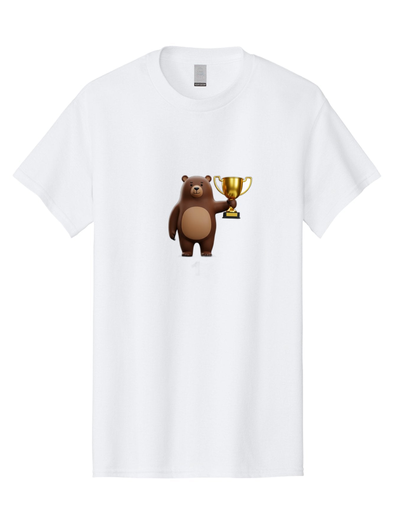 Brown-Bear-With-Trophy Men'S Graphic Tee, 100% Cotton, Comfortable Casual Summer Wear, Machine Washable, Vintage Camera, Old Camera, Antique Camera, Black Camera, Classic Photography, Photography Equipment, Nostalgic Device, Film Camera, Bae932 7