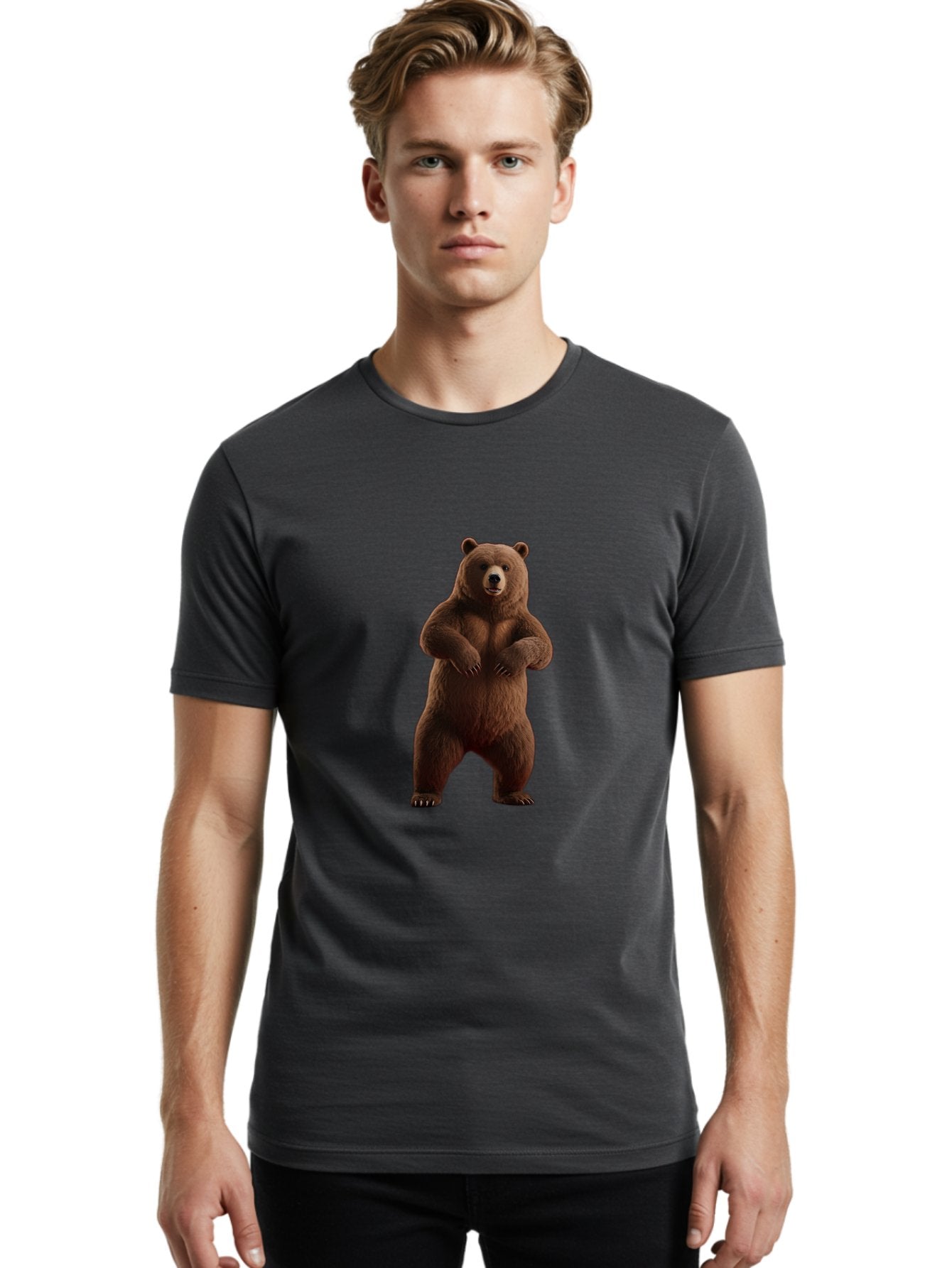 Brown-Bear Men'S Graphic Tee, 100% Cotton, Comfortable Casual Summer Wear, Machine Washable, Vintage Camera, Old Camera, Antique Camera, Black Camera, Classic Photography, Photography Equipment, Nostalgic Device, Film Camera, Camera Art Bae933 22