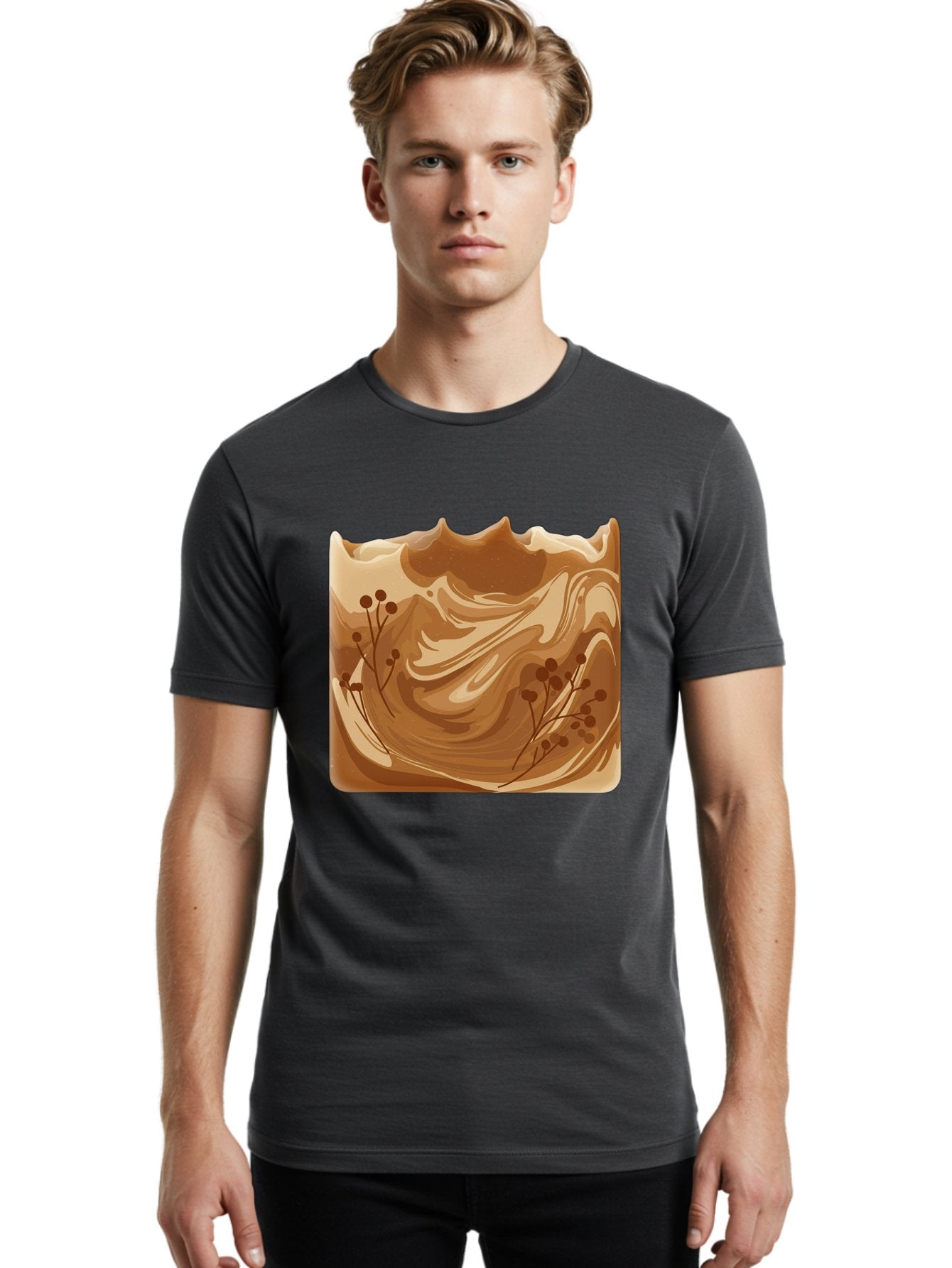Brown-Swirl-Soap Men'S Graphic Tee, 100% Cotton, Comfortable Casual Summer Wear, Machine Washable, Vintage Camera, Old Camera, Antique Camera, Black Camera, Classic Photography, Photography Equipment, Nostalgic Device, Film Camera, Camera Art Bae934 29