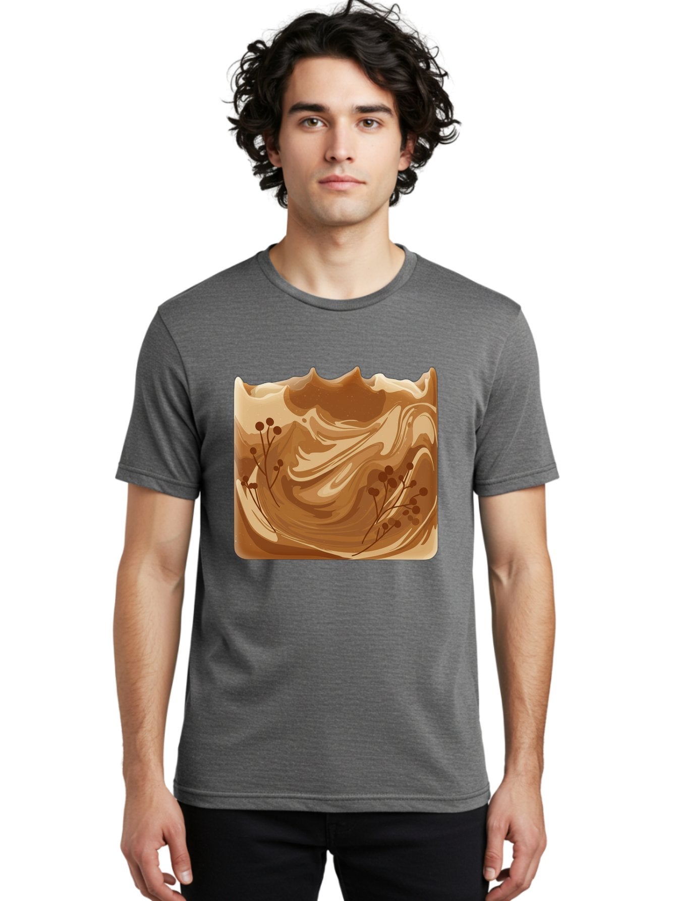 Brown-Swirl-Soap Men'S Graphic Tee, 100% Cotton, Comfortable Casual Summer Wear, Machine Washable, Vintage Camera, Old Camera, Antique Camera, Black Camera, Classic Photography, Photography Equipment, Nostalgic Device, Film Camera, Camera Art Bae934 22