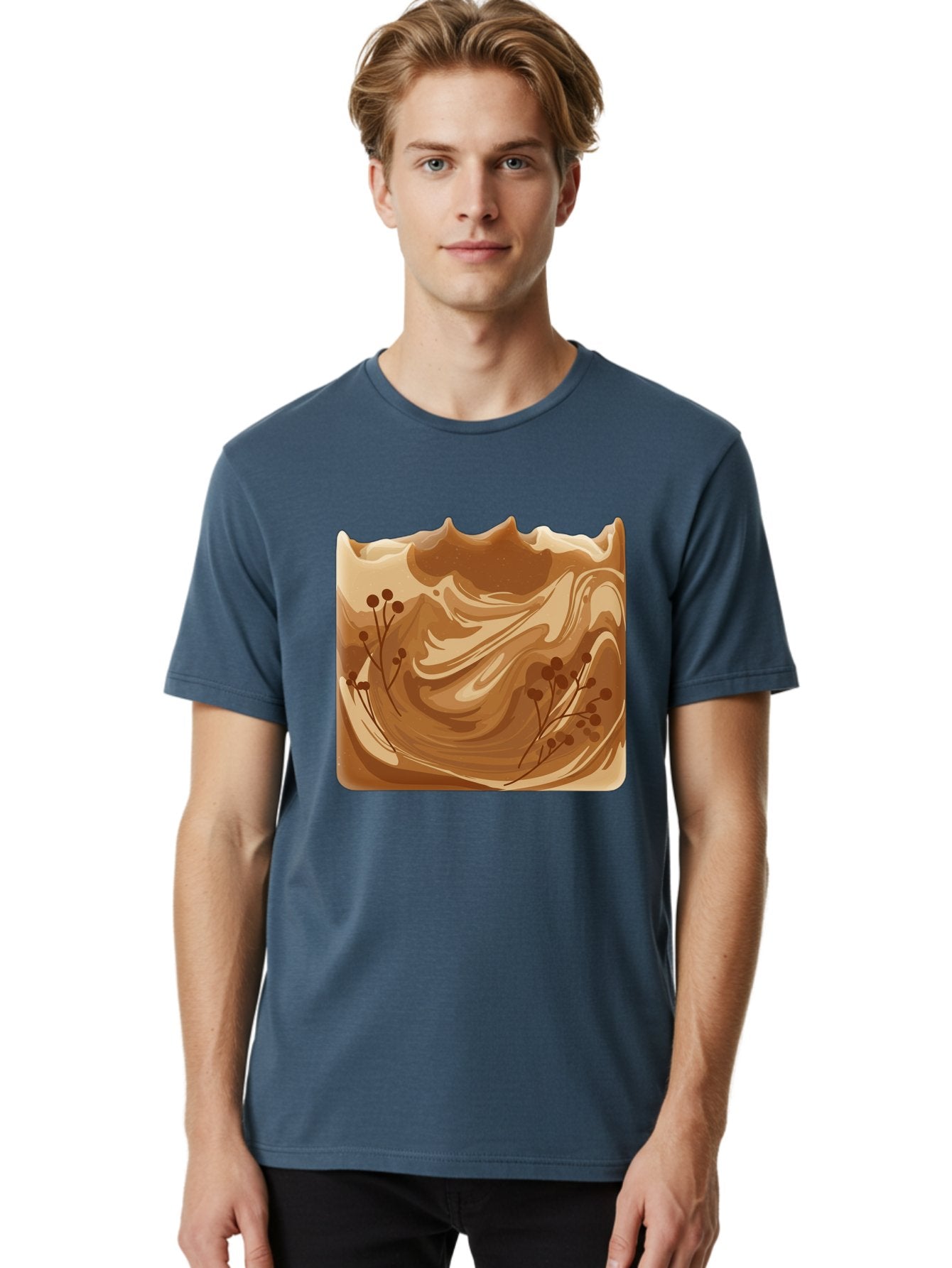 Brown-Swirl-Soap Men'S Graphic Tee, 100% Cotton, Comfortable Casual Summer Wear, Machine Washable, Vintage Camera, Old Camera, Antique Camera, Black Camera, Classic Photography, Photography Equipment, Nostalgic Device, Film Camera, Camera Art Bae934 21