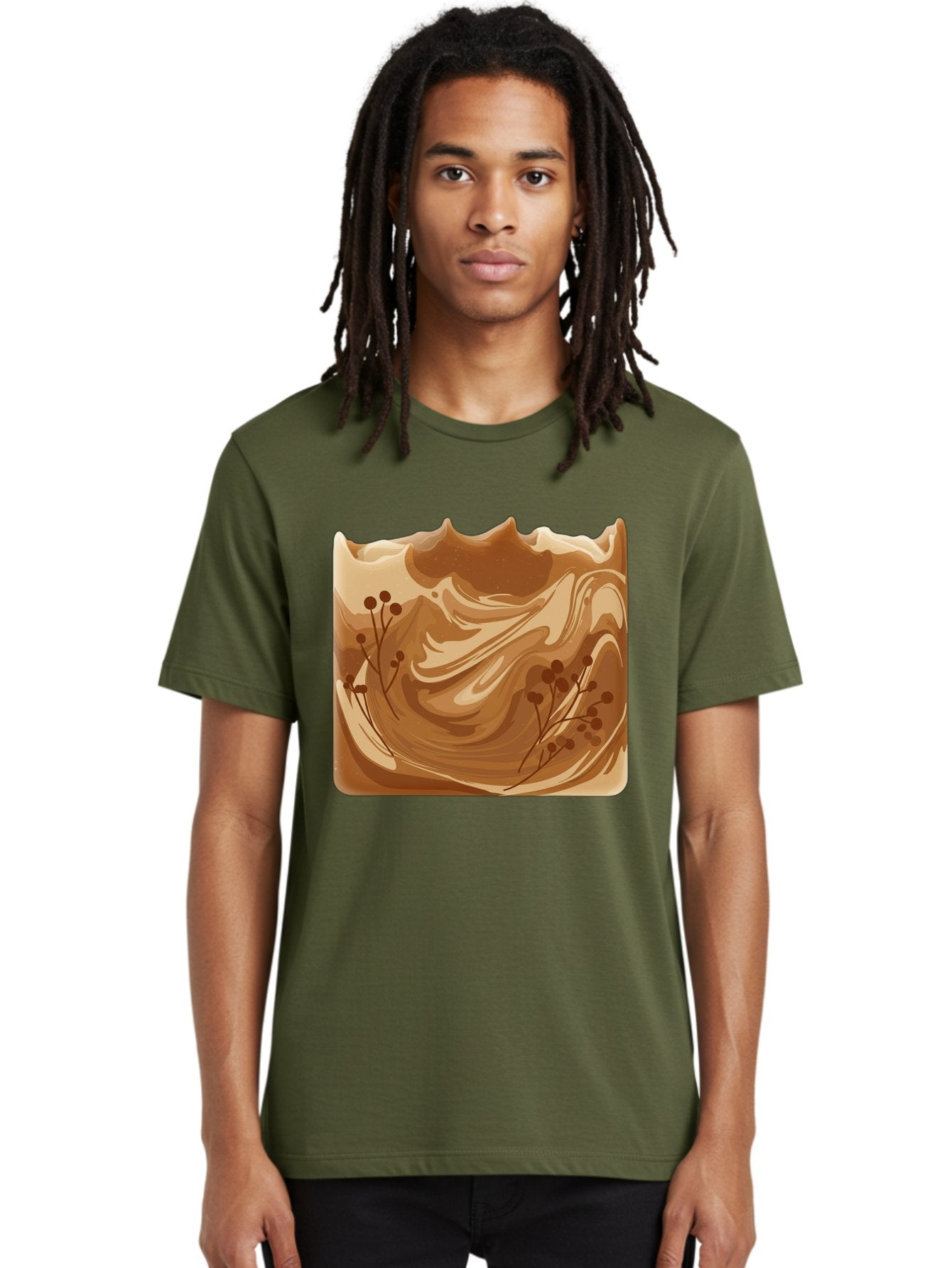 Brown-Swirl-Soap Men'S Graphic Tee, 100% Cotton, Comfortable Casual Summer Wear, Machine Washable, Vintage Camera, Old Camera, Antique Camera, Black Camera, Classic Photography, Photography Equipment, Nostalgic Device, Film Camera, Camera Art Bae934 25