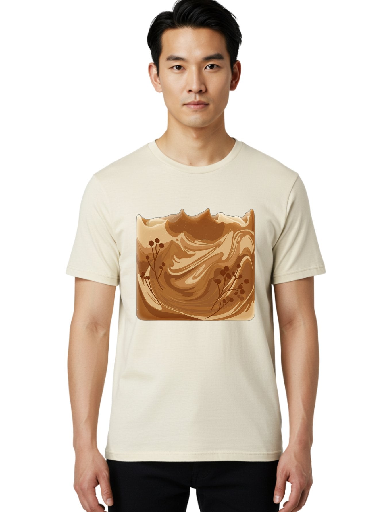 Brown-Swirl-Soap Men'S Graphic Tee, 100% Cotton, Comfortable Casual Summer Wear, Machine Washable, Vintage Camera, Old Camera, Antique Camera, Black Camera, Classic Photography, Photography Equipment, Nostalgic Device, Film Camera, Camera Art Bae934 18