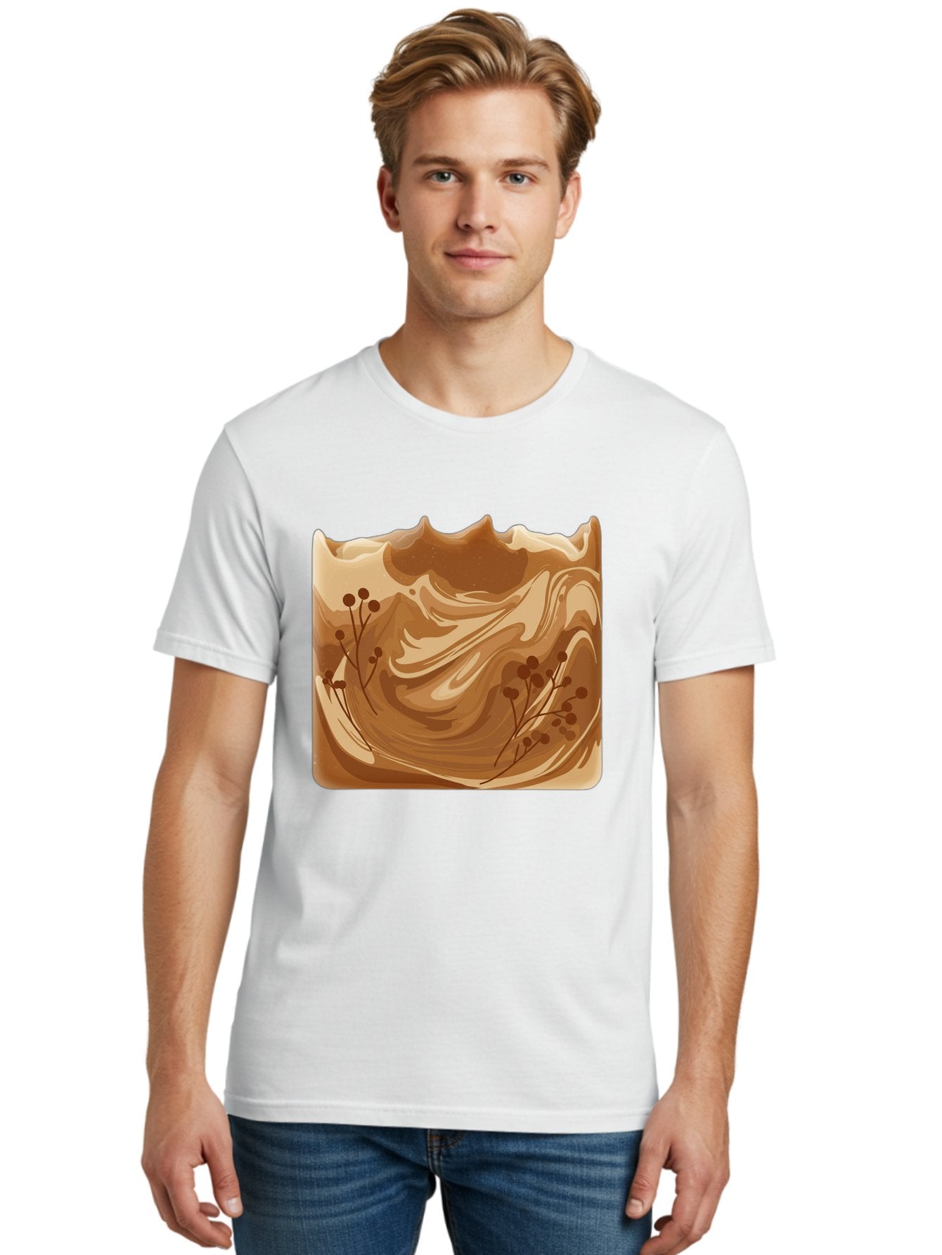 Brown-Swirl-Soap Men'S Graphic Tee, 100% Cotton, Comfortable Casual Summer Wear, Machine Washable, Vintage Camera, Old Camera, Antique Camera, Black Camera, Classic Photography, Photography Equipment, Nostalgic Device, Film Camera, Camera Art Bae934 28