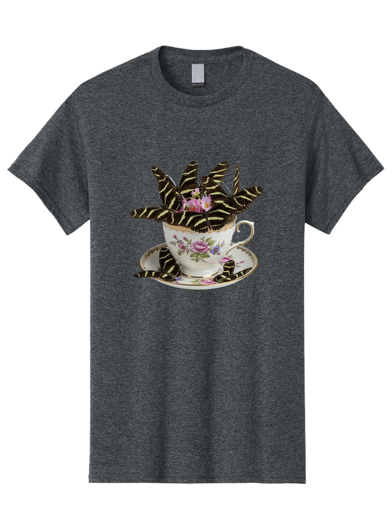 Butterflies-In-Tea-Cup Men'S Graphic Tee, 100% Cotton, Comfortable Casual Summer Wear, Machine Washable, Vintage Camera, Old Camera, Antique Camera, Black Camera, Classic Photography, Photography Equipment, Nostalgic Device, Film Camera, Bae939 15