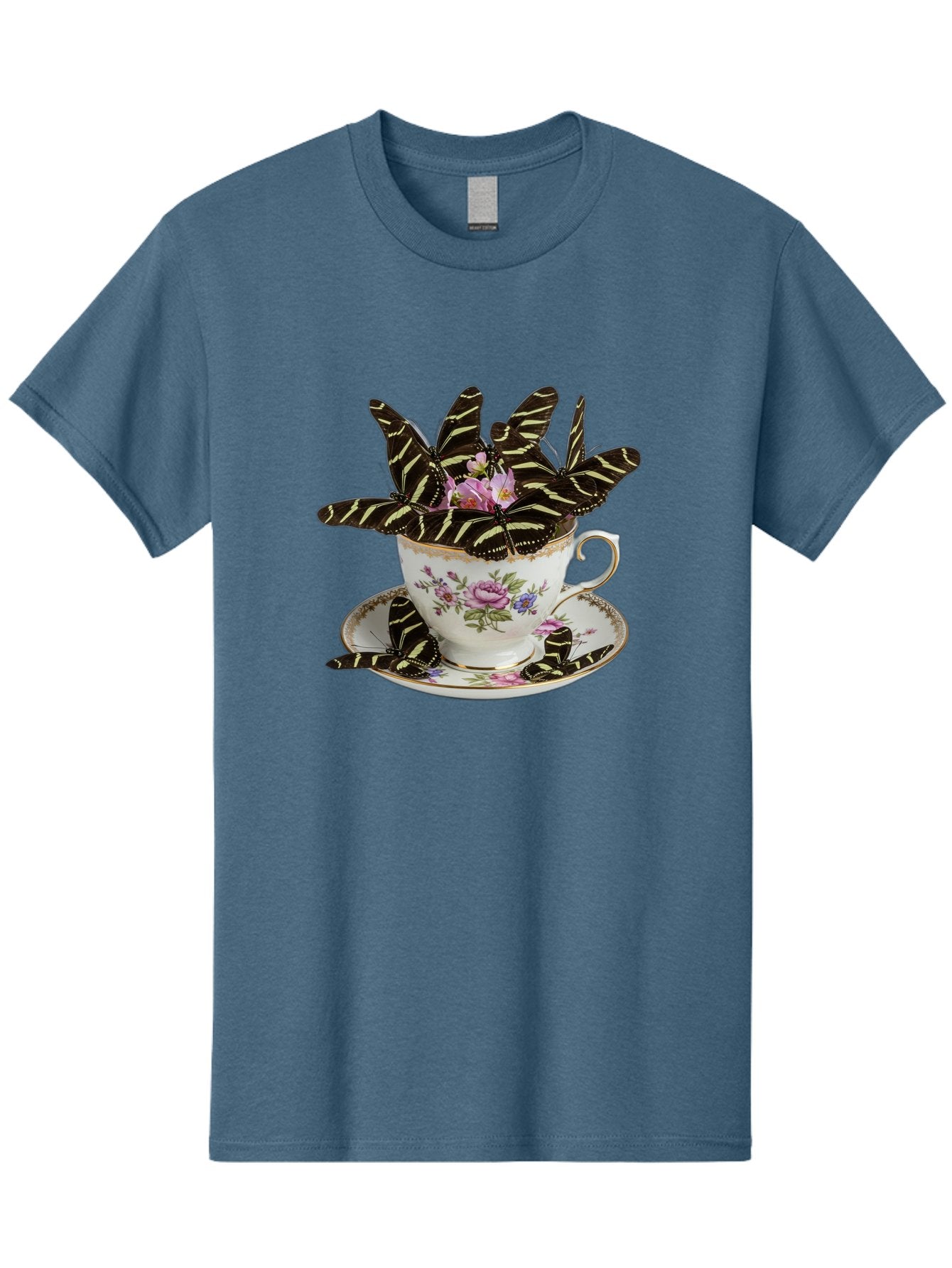 Butterflies-In-Tea-Cup Men'S Graphic Tee, 100% Cotton, Comfortable Casual Summer Wear, Machine Washable, Vintage Camera, Old Camera, Antique Camera, Black Camera, Classic Photography, Photography Equipment, Nostalgic Device, Film Camera, Bae939 5
