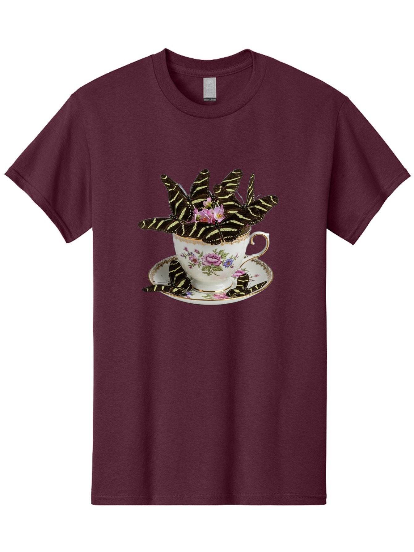 Butterflies-In-Tea-Cup Men'S Graphic Tee, 100% Cotton, Comfortable Casual Summer Wear, Machine Washable, Vintage Camera, Old Camera, Antique Camera, Black Camera, Classic Photography, Photography Equipment, Nostalgic Device, Film Camera, Bae939 12