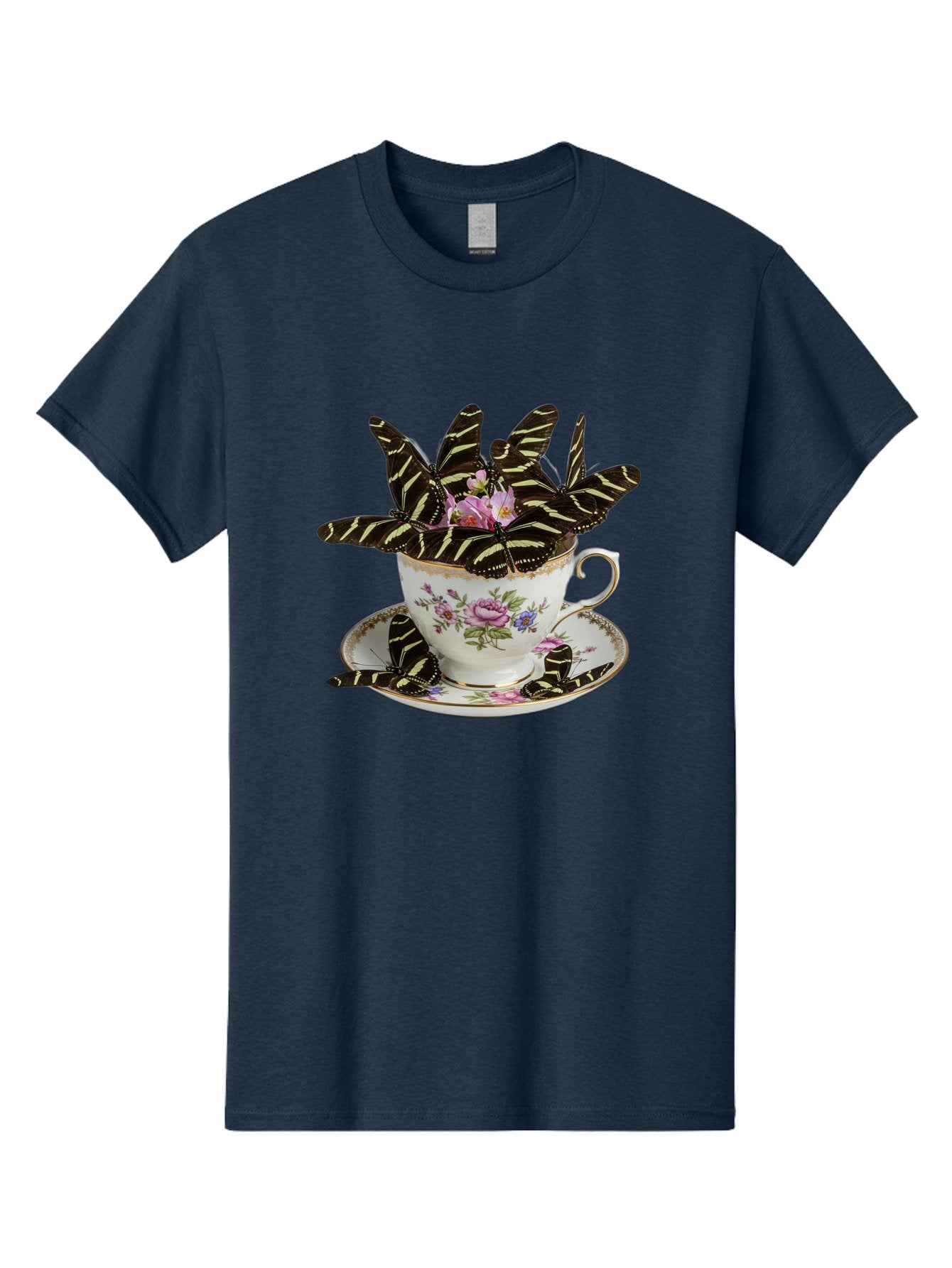 Butterflies-In-Tea-Cup Men'S Graphic Tee, 100% Cotton, Comfortable Casual Summer Wear, Machine Washable, Vintage Camera, Old Camera, Antique Camera, Black Camera, Classic Photography, Photography Equipment, Nostalgic Device, Film Camera, Bae939 14