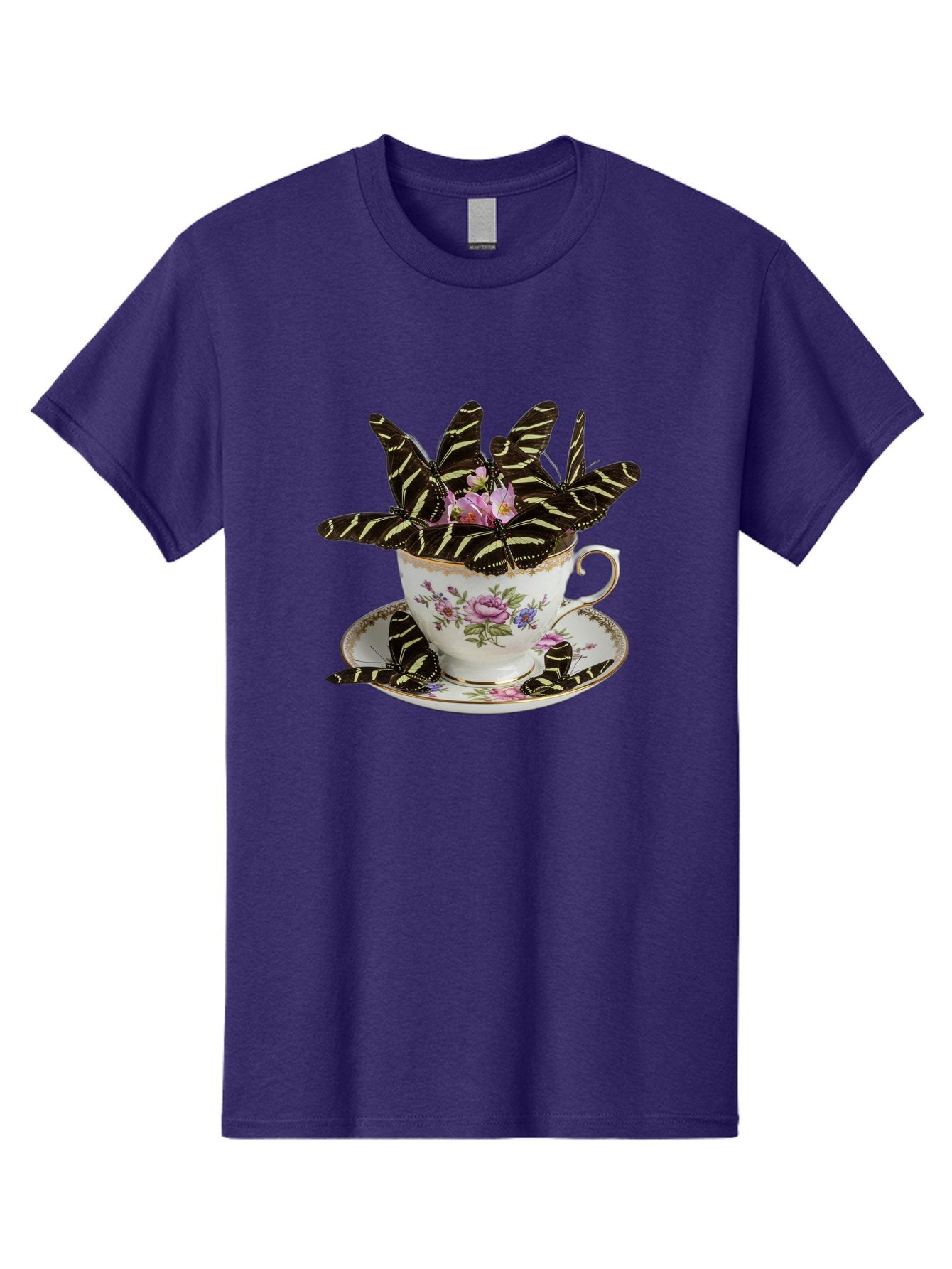 Butterflies-In-Tea-Cup Men'S Graphic Tee, 100% Cotton, Comfortable Casual Summer Wear, Machine Washable, Vintage Camera, Old Camera, Antique Camera, Black Camera, Classic Photography, Photography Equipment, Nostalgic Device, Film Camera, Bae939 6
