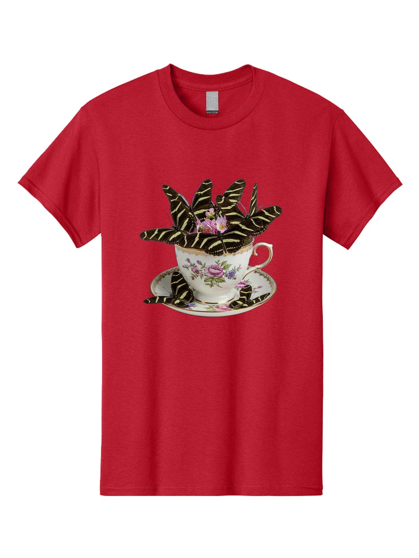 Butterflies-In-Tea-Cup Men'S Graphic Tee, 100% Cotton, Comfortable Casual Summer Wear, Machine Washable, Vintage Camera, Old Camera, Antique Camera, Black Camera, Classic Photography, Photography Equipment, Nostalgic Device, Film Camera, Bae939 8