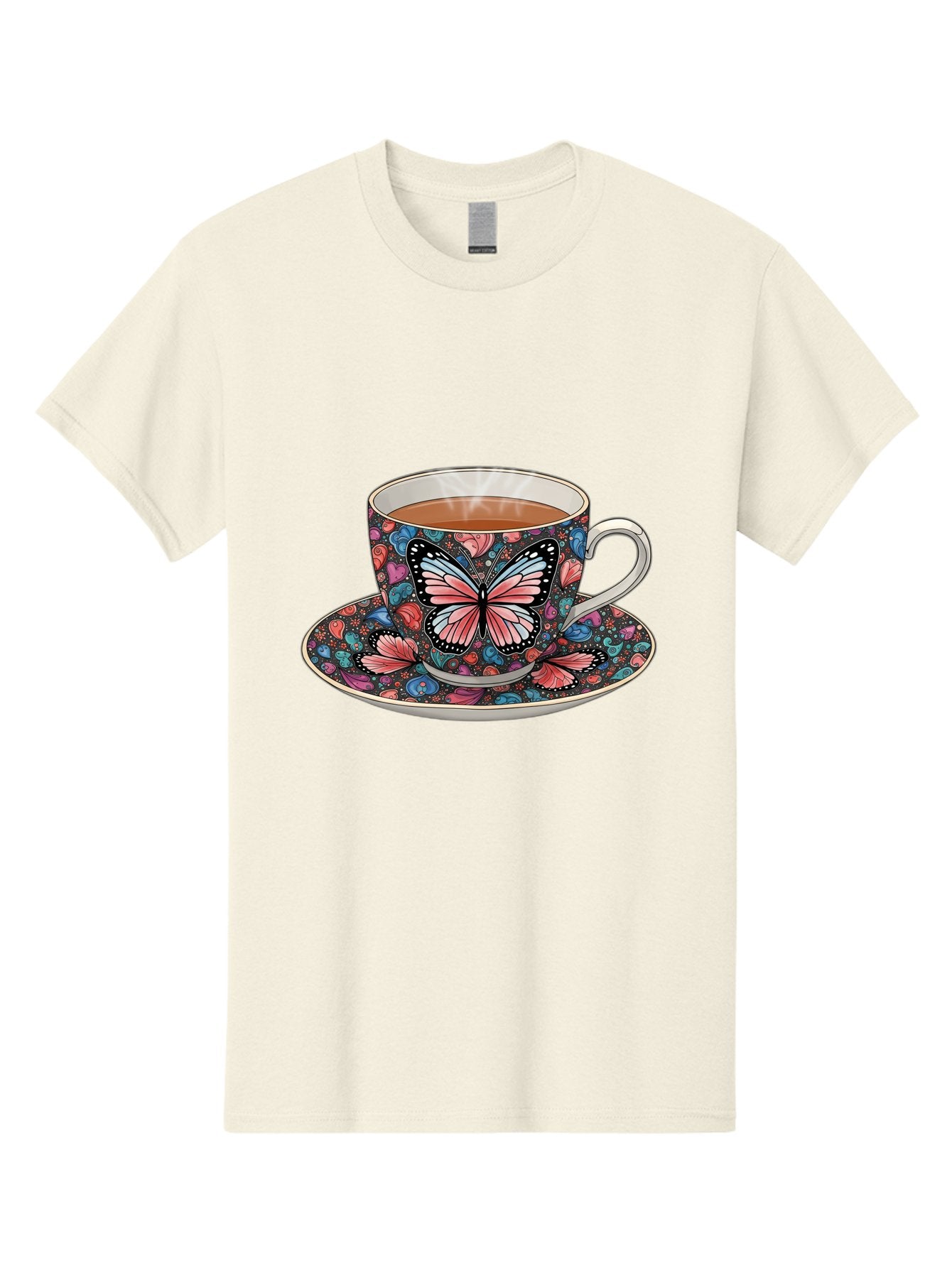 Butterfly-Tea-Cup-1 Men'S Graphic Tee, 100% Cotton, Comfortable Casual Summer Wear, Machine Washable, Vintage Camera, Old Camera, Antique Camera, Black Camera, Classic Photography, Photography Equipment, Nostalgic Device, Film Camera, Bae941 12