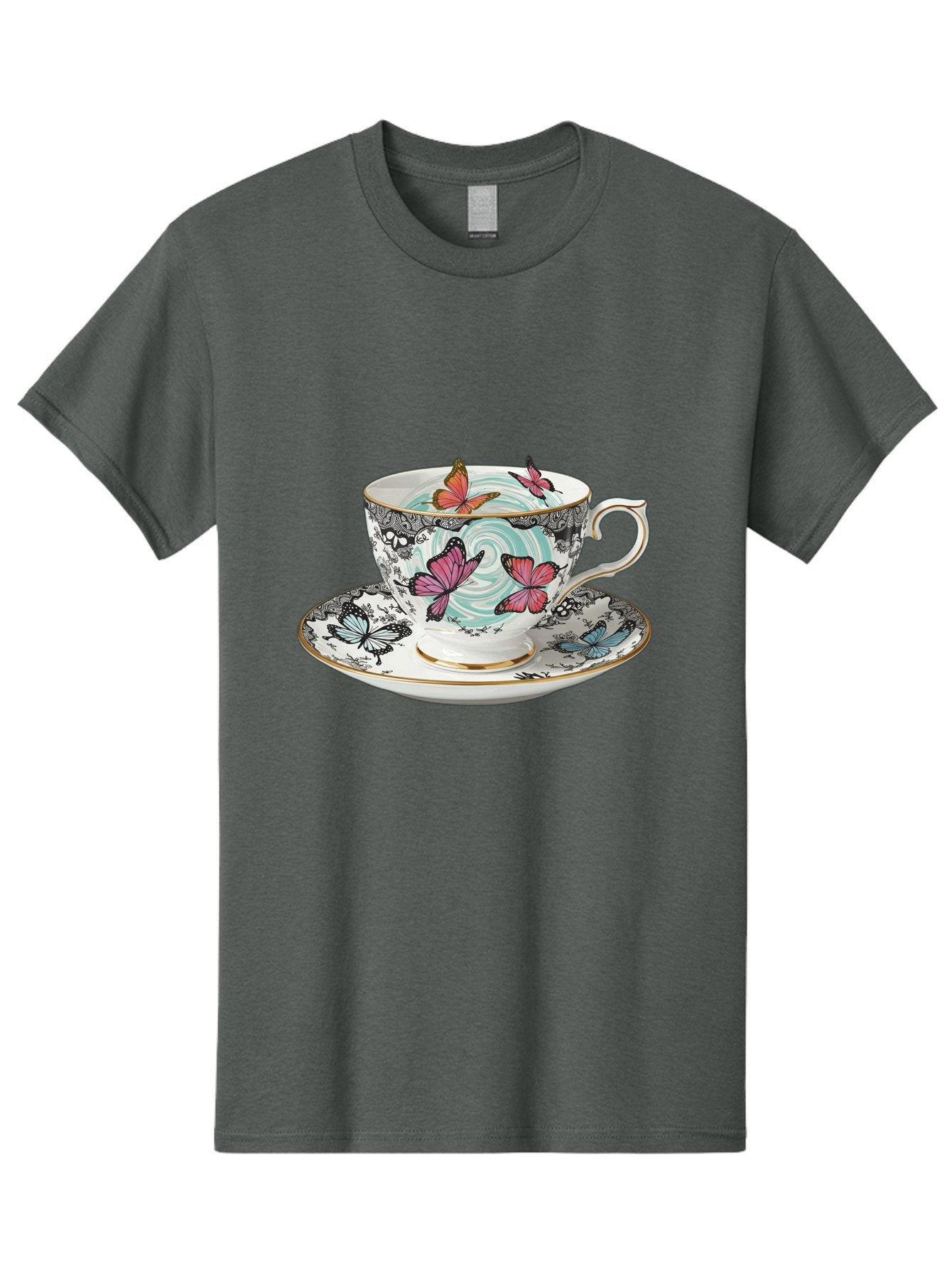 Butterfly-Tea-Cup Men'S Graphic Tee, 100% Cotton, Comfortable Casual Summer Wear, Machine Washable, Vintage Camera, Old Camera, Antique Camera, Black Camera, Classic Photography, Photography Equipment, Nostalgic Device, Film Camera, Camera Art Bae942 5