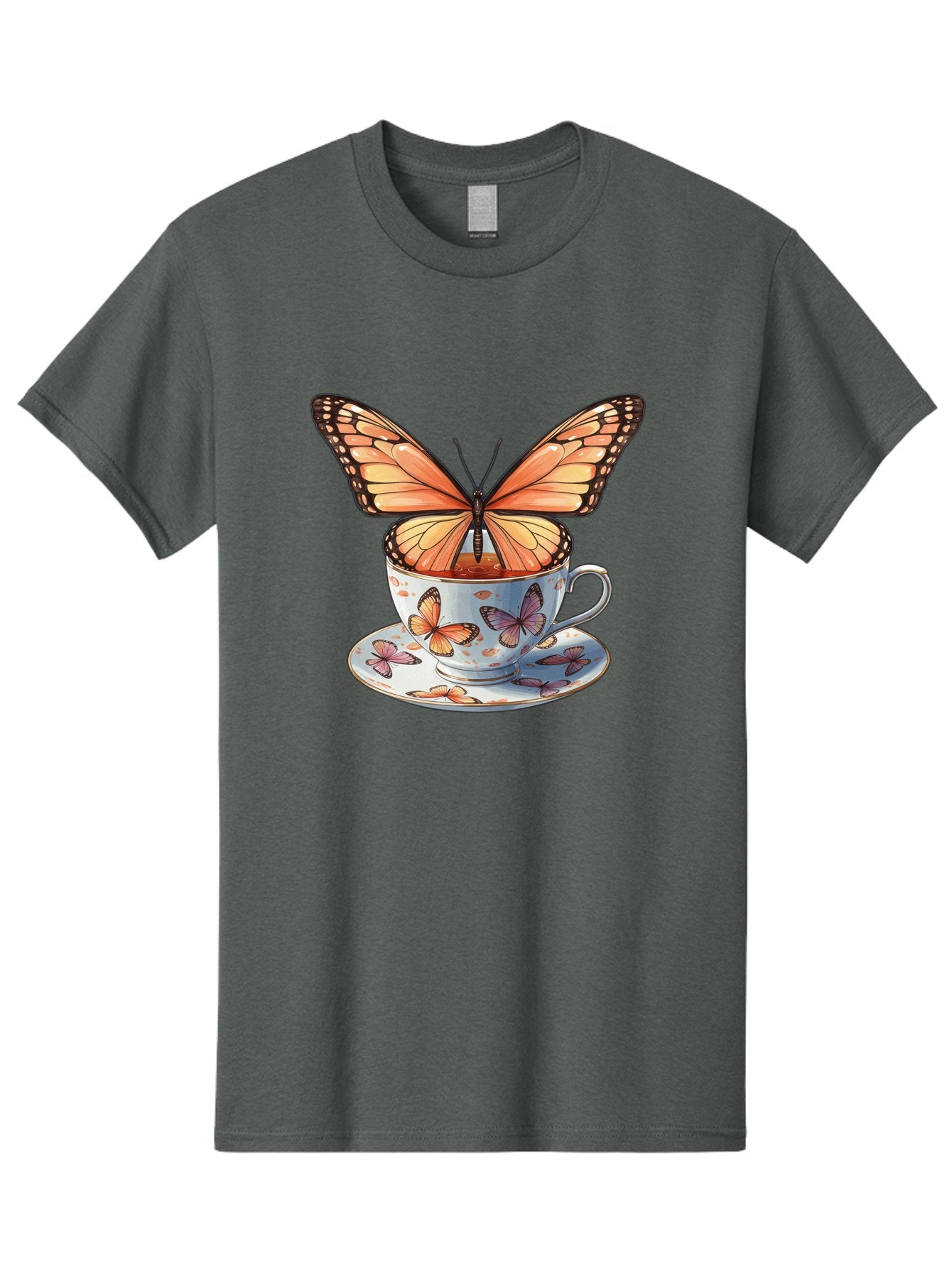 Butterfly-Teacup Men'S Graphic Tee, 100% Cotton, Comfortable Casual Summer Wear, Machine Washable, Vintage Camera, Old Camera, Antique Camera, Black Camera, Classic Photography, Photography Equipment, Nostalgic Device, Film Camera, Camera Art Bae944 4