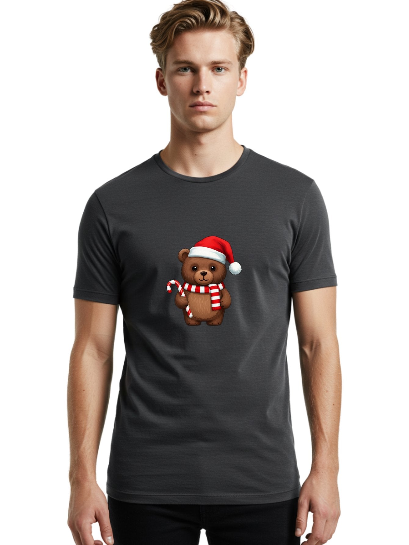 Candy-Cane-Bear Men'S Graphic Tee, 100% Cotton, Comfortable Casual Summer Wear, Machine Washable, Vintage Camera, Old Camera, Antique Camera, Black Camera, Classic Photography, Photography Equipment, Nostalgic Device, Film Camera, Camera Art Bae946 25