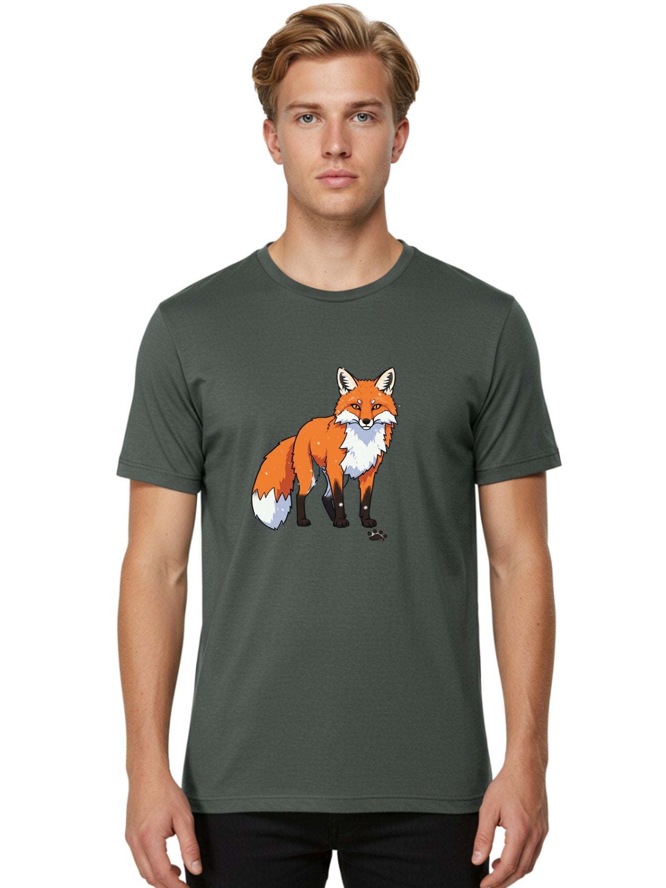 Cartoon-Fox-1 Men'S Graphic Tee, 100% Cotton, Comfortable Casual Summer Wear, Machine Washable, Vintage Camera, Old Camera, Antique Camera, Black Camera, Classic Photography, Photography Equipment, Nostalgic Device, Film Camera, Camera Art Bae950 25