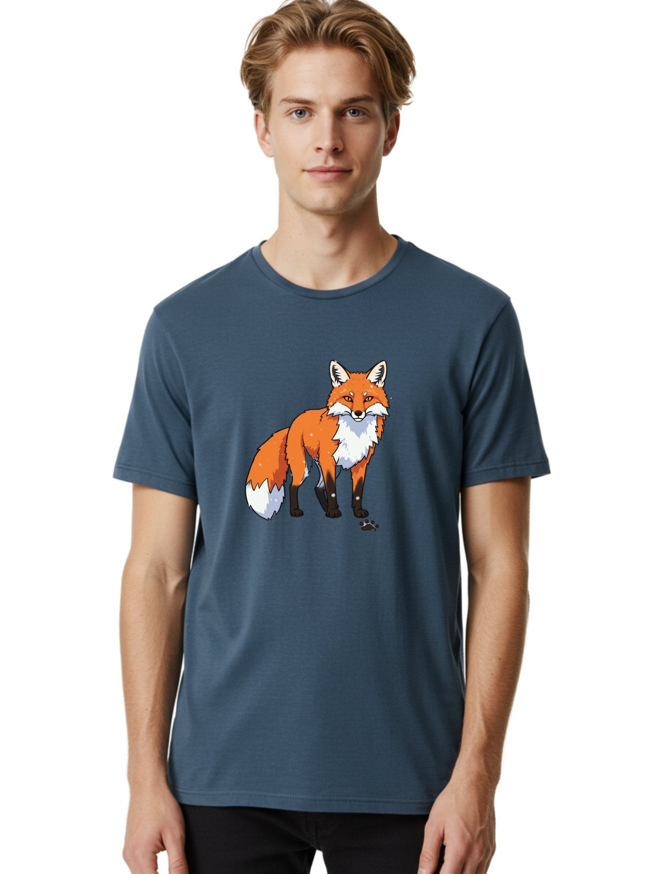 Cartoon-Fox-1 Men'S Graphic Tee, 100% Cotton, Comfortable Casual Summer Wear, Machine Washable, Vintage Camera, Old Camera, Antique Camera, Black Camera, Classic Photography, Photography Equipment, Nostalgic Device, Film Camera, Camera Art Bae950 30