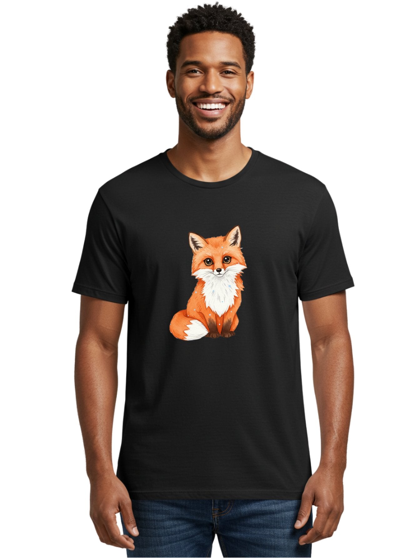 Cartoon-Fox-2 Men'S Graphic Tee, 100% Cotton, Comfortable Casual Summer Wear, Machine Washable, Vintage Camera, Old Camera, Antique Camera, Black Camera, Classic Photography, Photography Equipment, Nostalgic Device, Film Camera, Camera Art Bae951 30