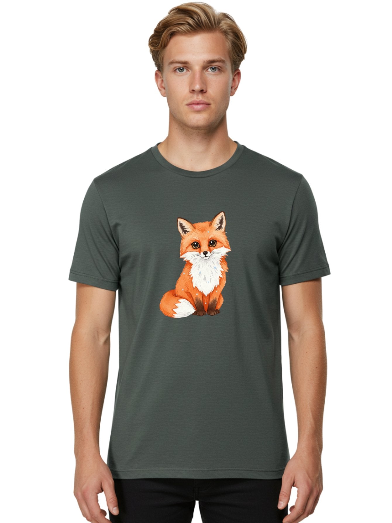 Cartoon-Fox-2 Men'S Graphic Tee, 100% Cotton, Comfortable Casual Summer Wear, Machine Washable, Vintage Camera, Old Camera, Antique Camera, Black Camera, Classic Photography, Photography Equipment, Nostalgic Device, Film Camera, Camera Art Bae951 29