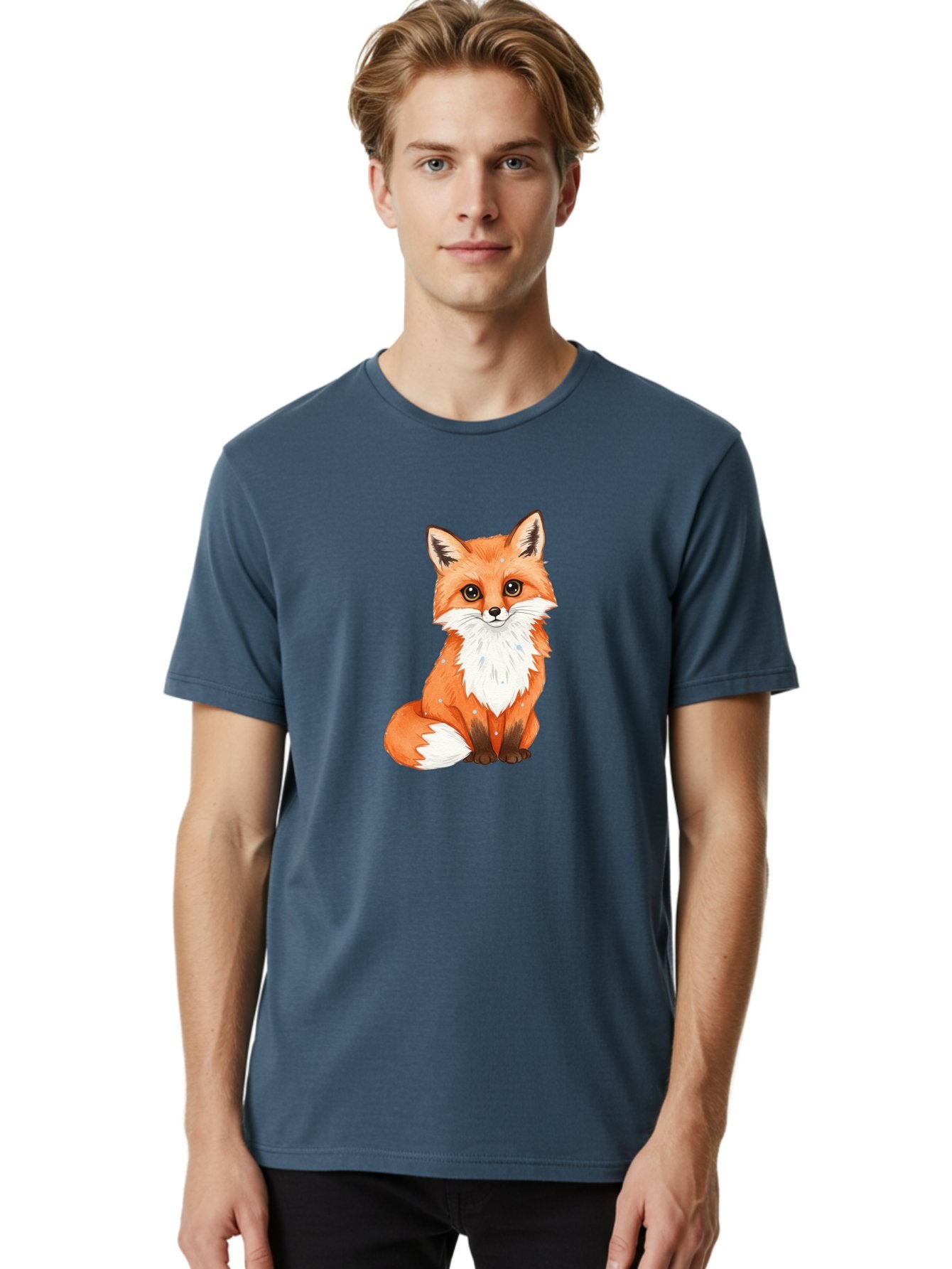 Cartoon-Fox-2 Men'S Graphic Tee, 100% Cotton, Comfortable Casual Summer Wear, Machine Washable, Vintage Camera, Old Camera, Antique Camera, Black Camera, Classic Photography, Photography Equipment, Nostalgic Device, Film Camera, Camera Art Bae951 23