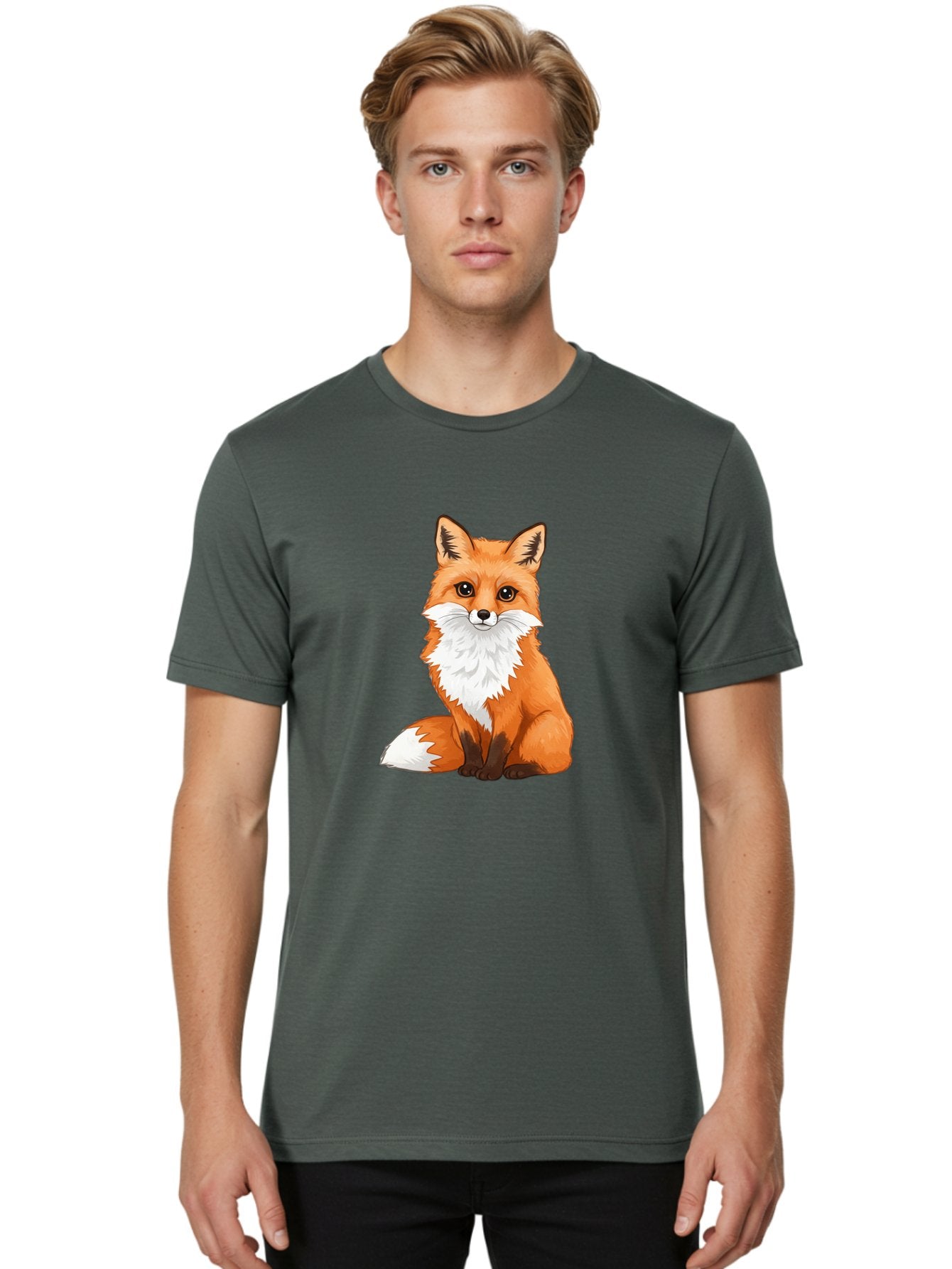 Cartoon-Fox-4 Men'S Graphic Tee, 100% Cotton, Comfortable Casual Summer Wear, Machine Washable, Vintage Camera, Old Camera, Antique Camera, Black Camera, Classic Photography, Photography Equipment, Nostalgic Device, Film Camera, Camera Art Bae953 19