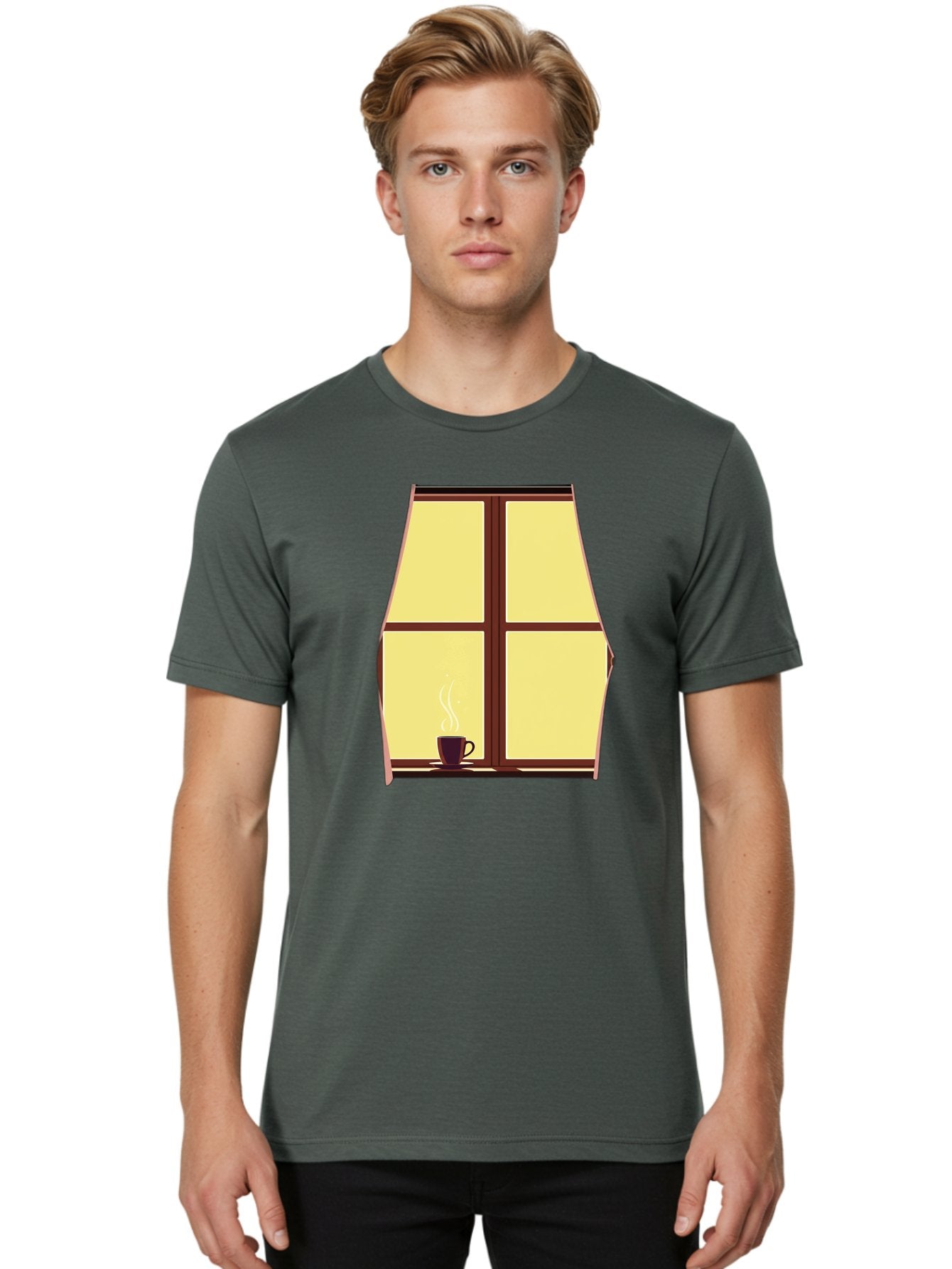 Coffee-By-Window Men'S Graphic Tee, 100% Cotton, Comfortable Casual Summer Wear, Machine Washable, Vintage Camera, Old Camera, Antique Camera, Black Camera, Classic Photography, Photography Equipment, Nostalgic Device, Film Camera, Camera Art Bae975 17