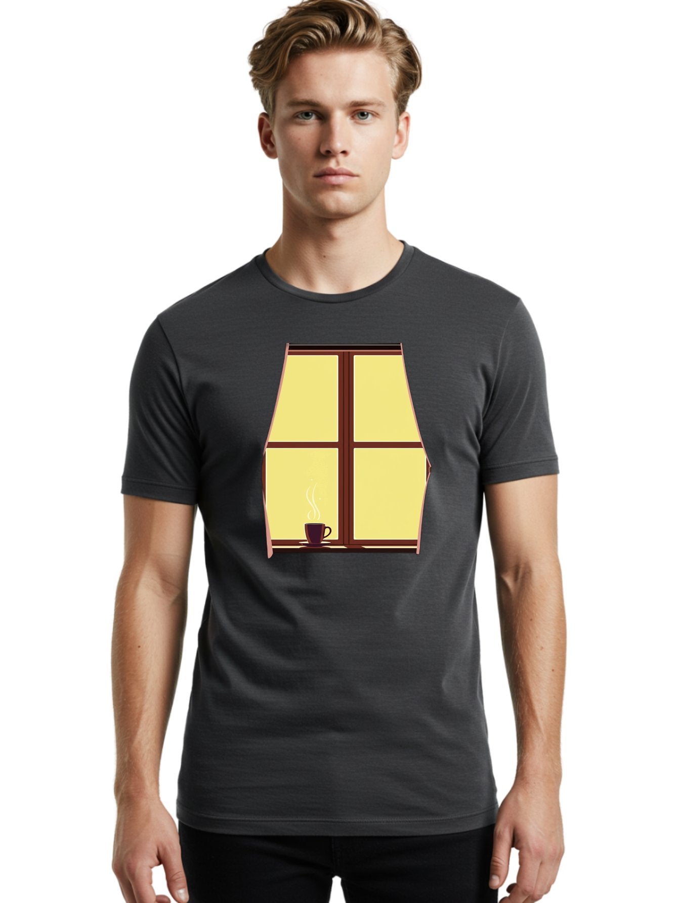 Coffee-By-Window Men'S Graphic Tee, 100% Cotton, Comfortable Casual Summer Wear, Machine Washable, Vintage Camera, Old Camera, Antique Camera, Black Camera, Classic Photography, Photography Equipment, Nostalgic Device, Film Camera, Camera Art Bae975 18