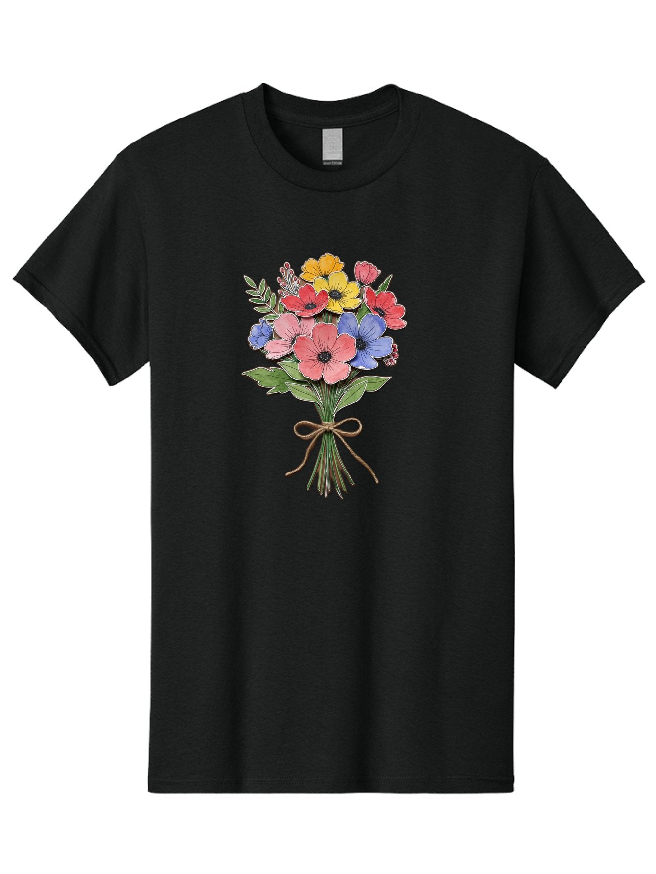 Colorful-Flower-Bouquet Men'S Graphic Tee, 100% Cotton, Comfortable Casual Summer Wear, Machine Washable, Vintage Camera, Old Camera, Antique Camera, Black Camera, Classic Photography, Photography Equipment, Nostalgic Device, Film Camera, Bae979 4