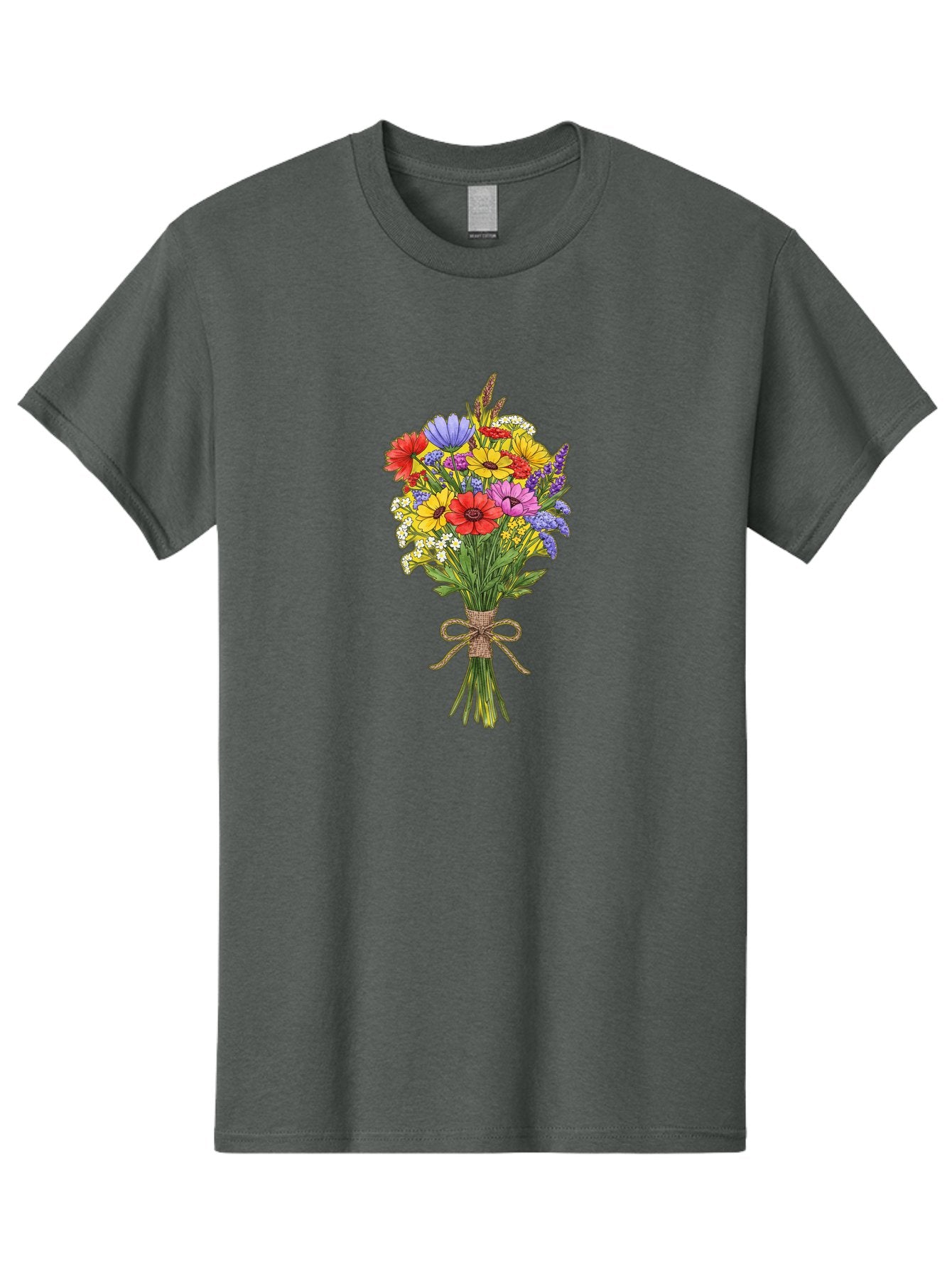 Colorful-Wildflower-Bouquet Men'S Graphic Tee, 100% Cotton, Comfortable Casual Summer Wear, Machine Washable, Vintage Camera, Old Camera, Antique Camera, Black Camera, Classic Photography, Photography Equipment, Nostalgic Device, Film Camera, Bae980 10