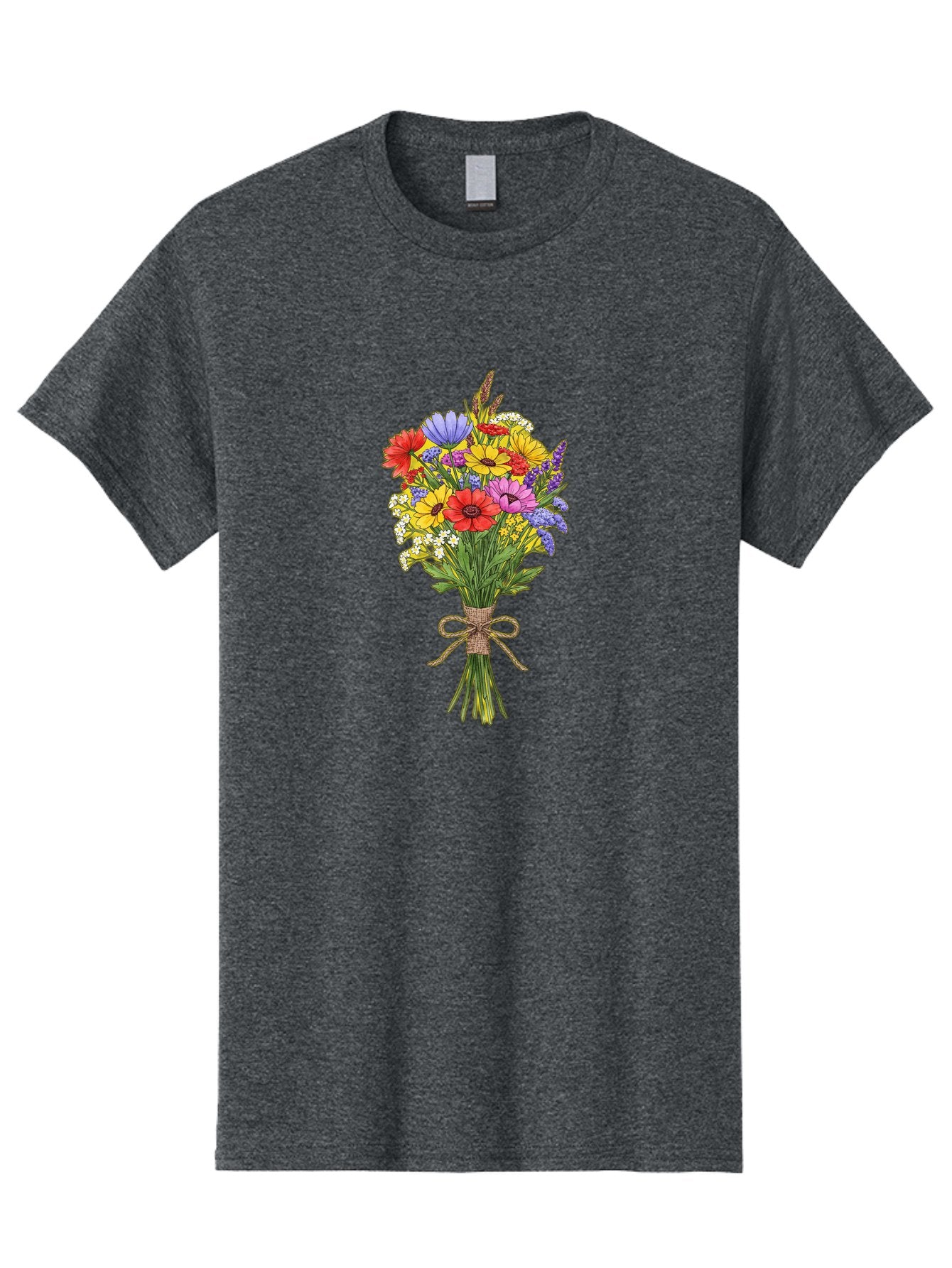 Colorful-Wildflower-Bouquet Men'S Graphic Tee, 100% Cotton, Comfortable Casual Summer Wear, Machine Washable, Vintage Camera, Old Camera, Antique Camera, Black Camera, Classic Photography, Photography Equipment, Nostalgic Device, Film Camera, Bae980 11