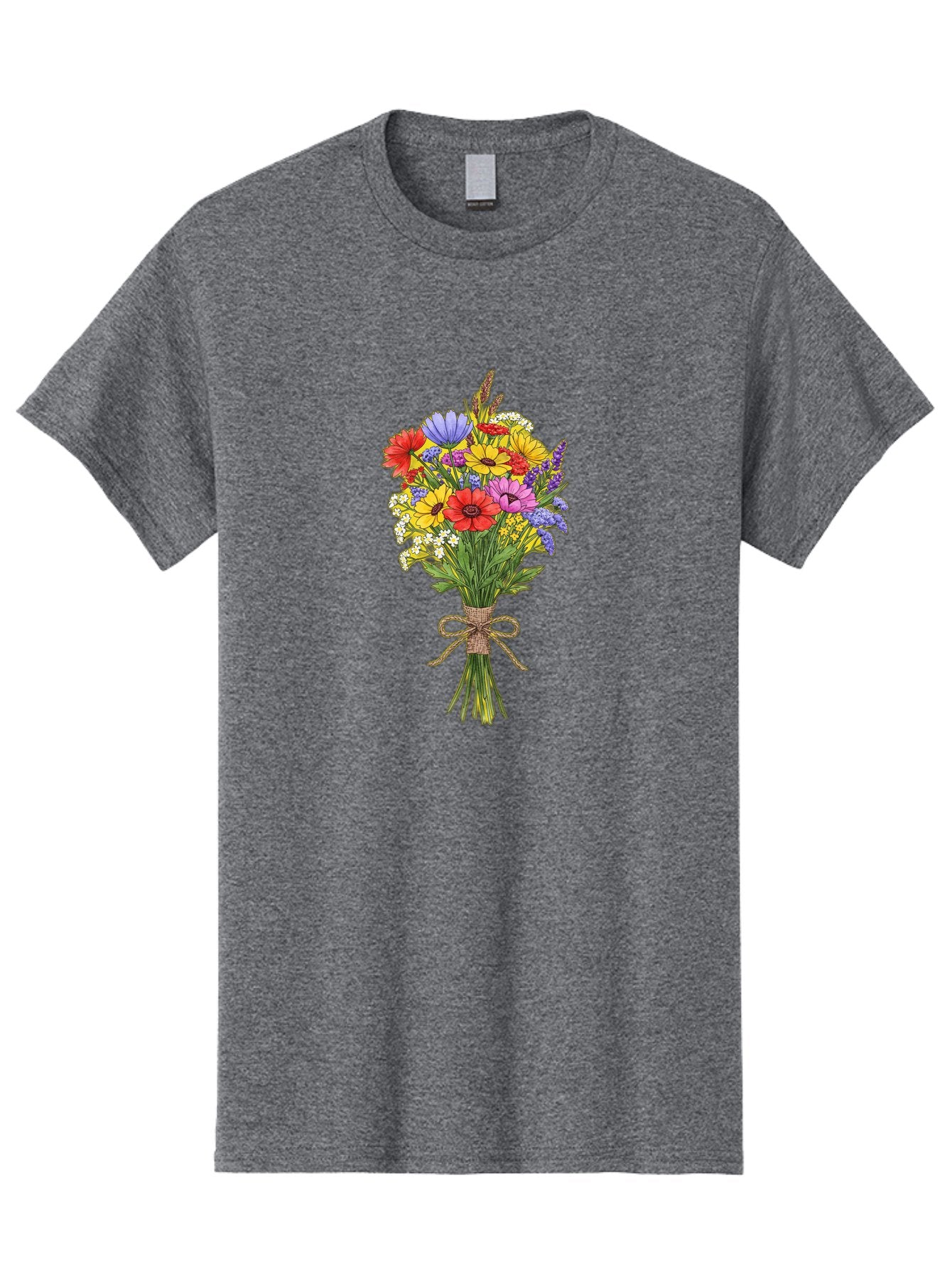 Colorful-Wildflower-Bouquet Men'S Graphic Tee, 100% Cotton, Comfortable Casual Summer Wear, Machine Washable, Vintage Camera, Old Camera, Antique Camera, Black Camera, Classic Photography, Photography Equipment, Nostalgic Device, Film Camera, Bae980 9