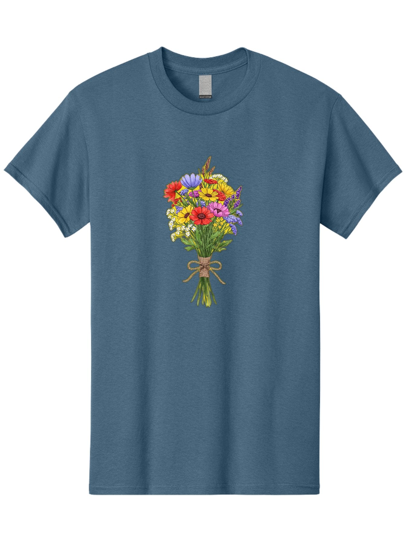 Colorful-Wildflower-Bouquet Men'S Graphic Tee, 100% Cotton, Comfortable Casual Summer Wear, Machine Washable, Vintage Camera, Old Camera, Antique Camera, Black Camera, Classic Photography, Photography Equipment, Nostalgic Device, Film Camera, Bae980 7