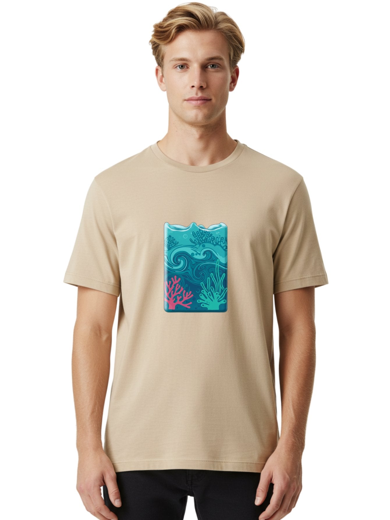 Coral-Reef-Wave Men'S Graphic Tee, 100% Cotton, Comfortable Casual Summer Wear, Machine Washable, Vintage Camera, Old Camera, Antique Camera, Black Camera, Classic Photography, Photography Equipment, Nostalgic Device, Film Camera, Camera Art Bae984 24
