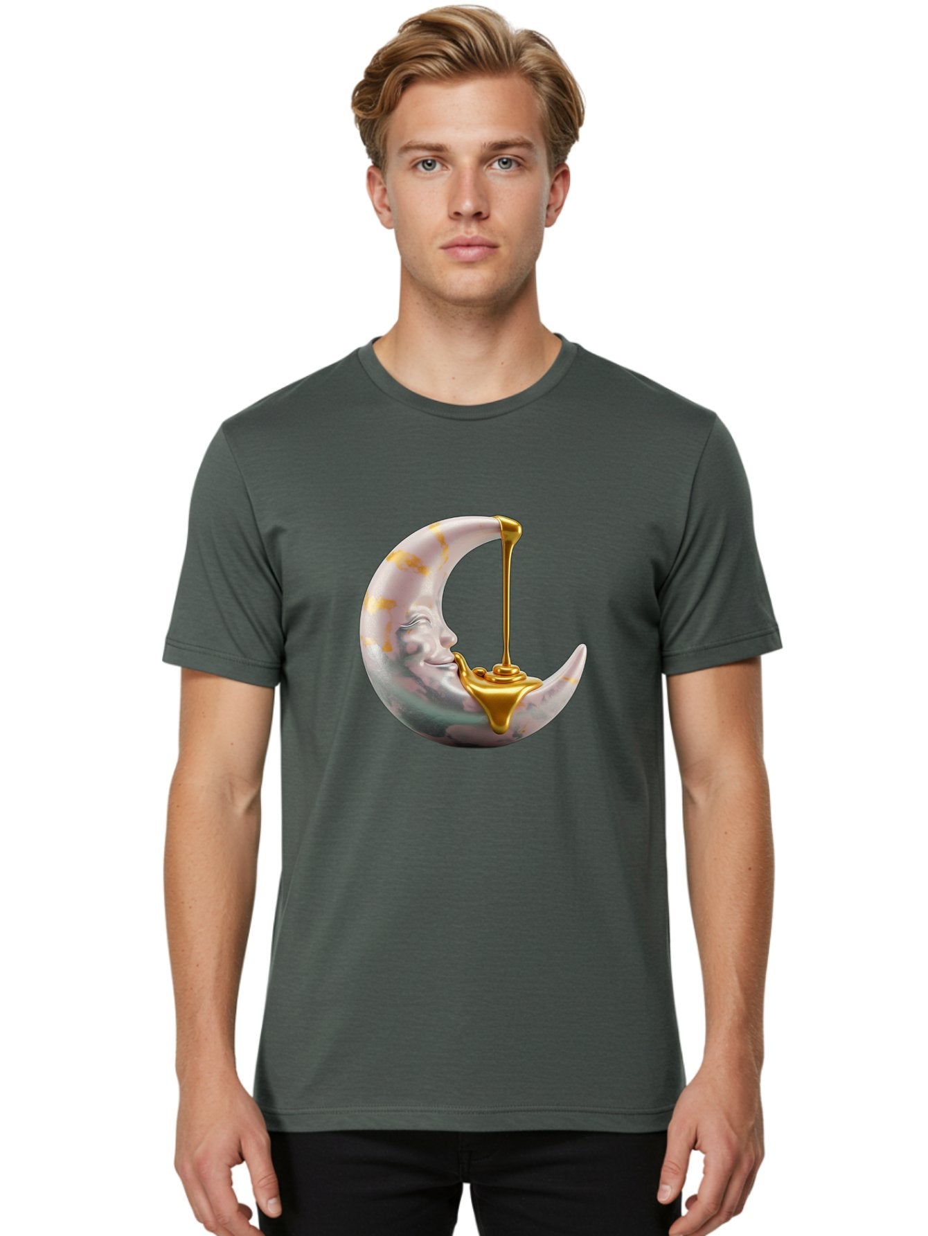 Crescent-Moon-Pouring-Oil Men'S Graphic Tee, 100% Cotton, Comfortable Casual Summer Wear, Machine Washable, Vintage Camera, Old Camera, Antique Camera, Black Camera, Classic Photography, Photography Equipment, Nostalgic Device, Film Camera, Bae988 23