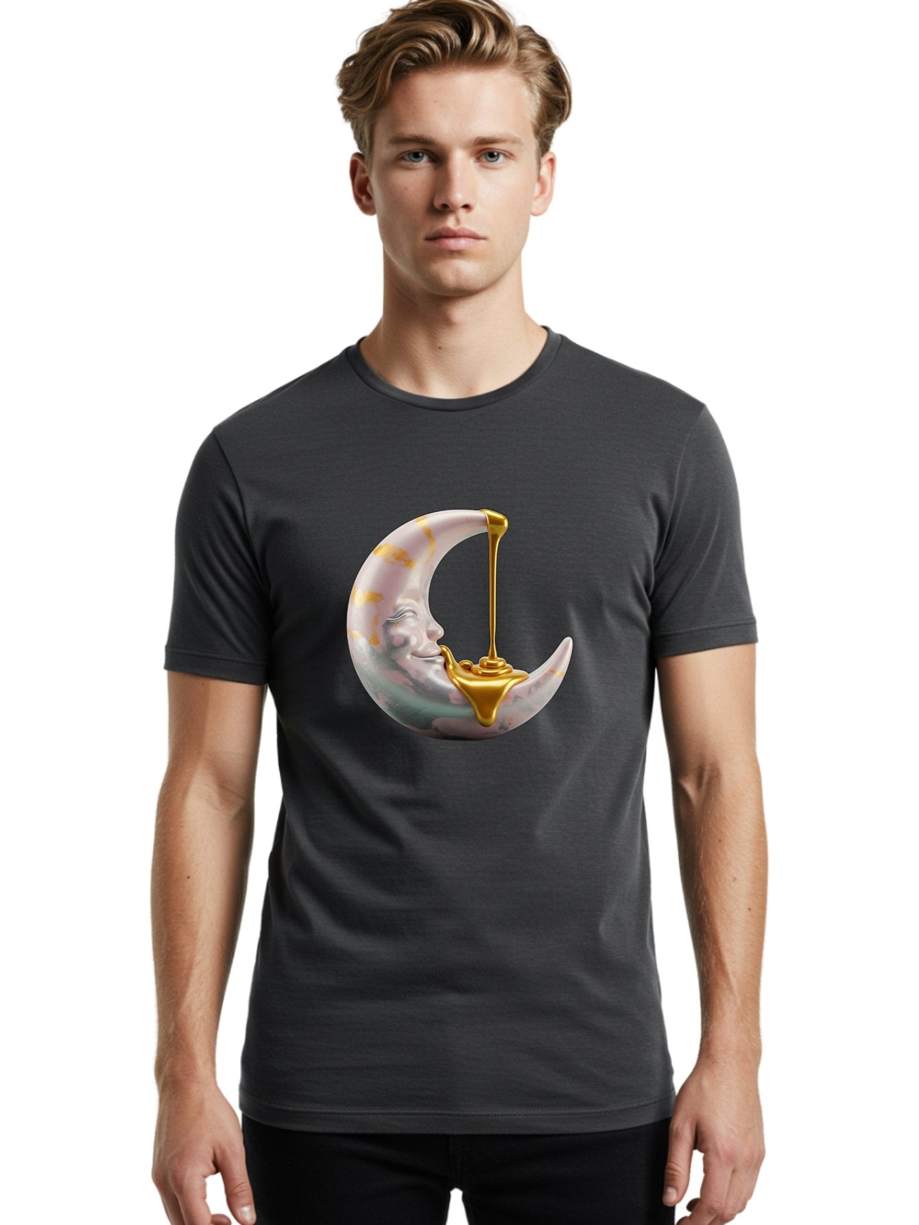 Crescent-Moon-Pouring-Oil Men'S Graphic Tee, 100% Cotton, Comfortable Casual Summer Wear, Machine Washable, Vintage Camera, Old Camera, Antique Camera, Black Camera, Classic Photography, Photography Equipment, Nostalgic Device, Film Camera, Bae988 22