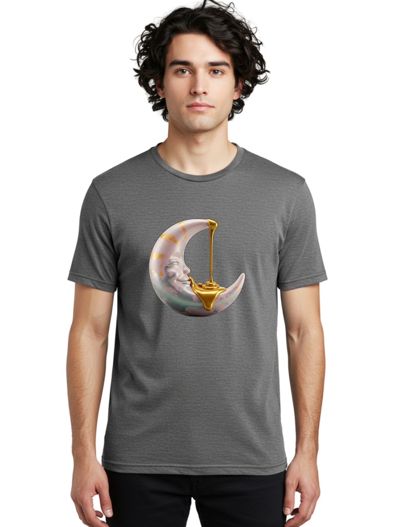 Crescent-Moon-Pouring-Oil Men'S Graphic Tee, 100% Cotton, Comfortable Casual Summer Wear, Machine Washable, Vintage Camera, Old Camera, Antique Camera, Black Camera, Classic Photography, Photography Equipment, Nostalgic Device, Film Camera, Bae988 25