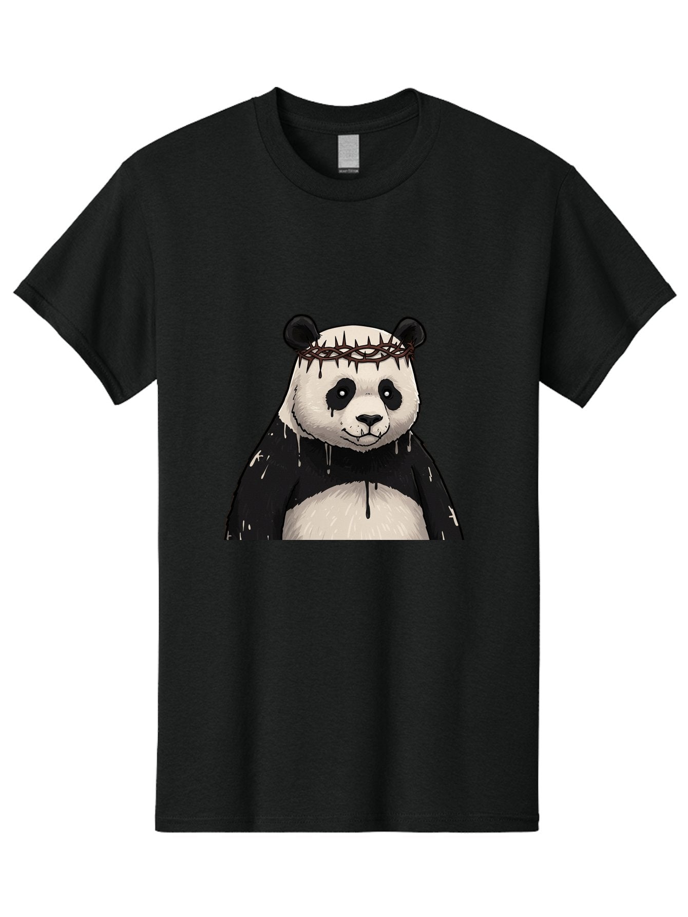 Crowned-Panda-1 Men'S Graphic Tee, 100% Cotton, Comfortable Casual Summer Wear, Machine Washable, Vintage Camera, Old Camera, Antique Camera, Black Camera, Classic Photography, Photography Equipment, Nostalgic Device, Film Camera, Camera Art Bae990 5