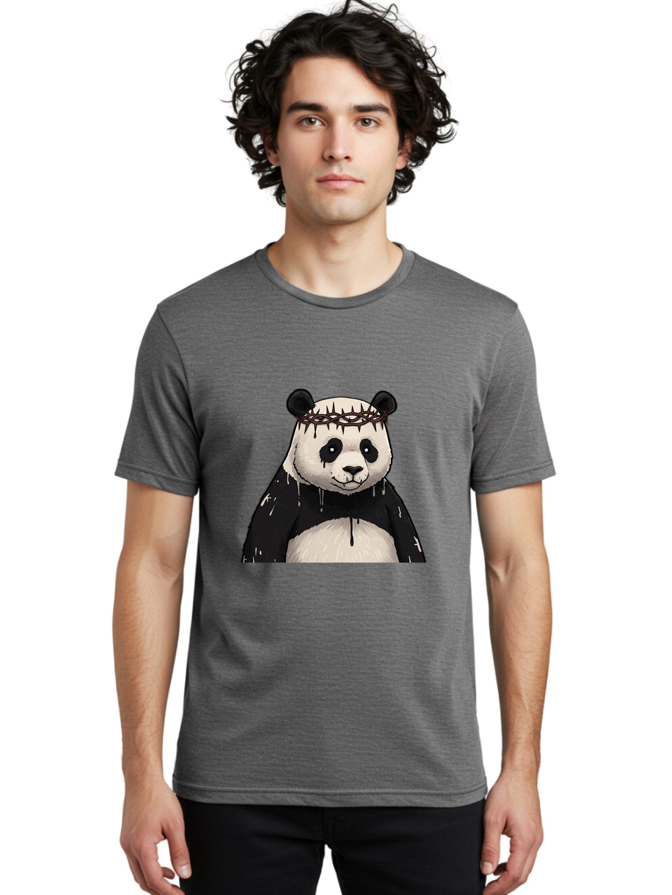 Crowned-Panda-1 Men'S Graphic Tee, 100% Cotton, Comfortable Casual Summer Wear, Machine Washable, Vintage Camera, Old Camera, Antique Camera, Black Camera, Classic Photography, Photography Equipment, Nostalgic Device, Film Camera, Camera Art Bae990 20