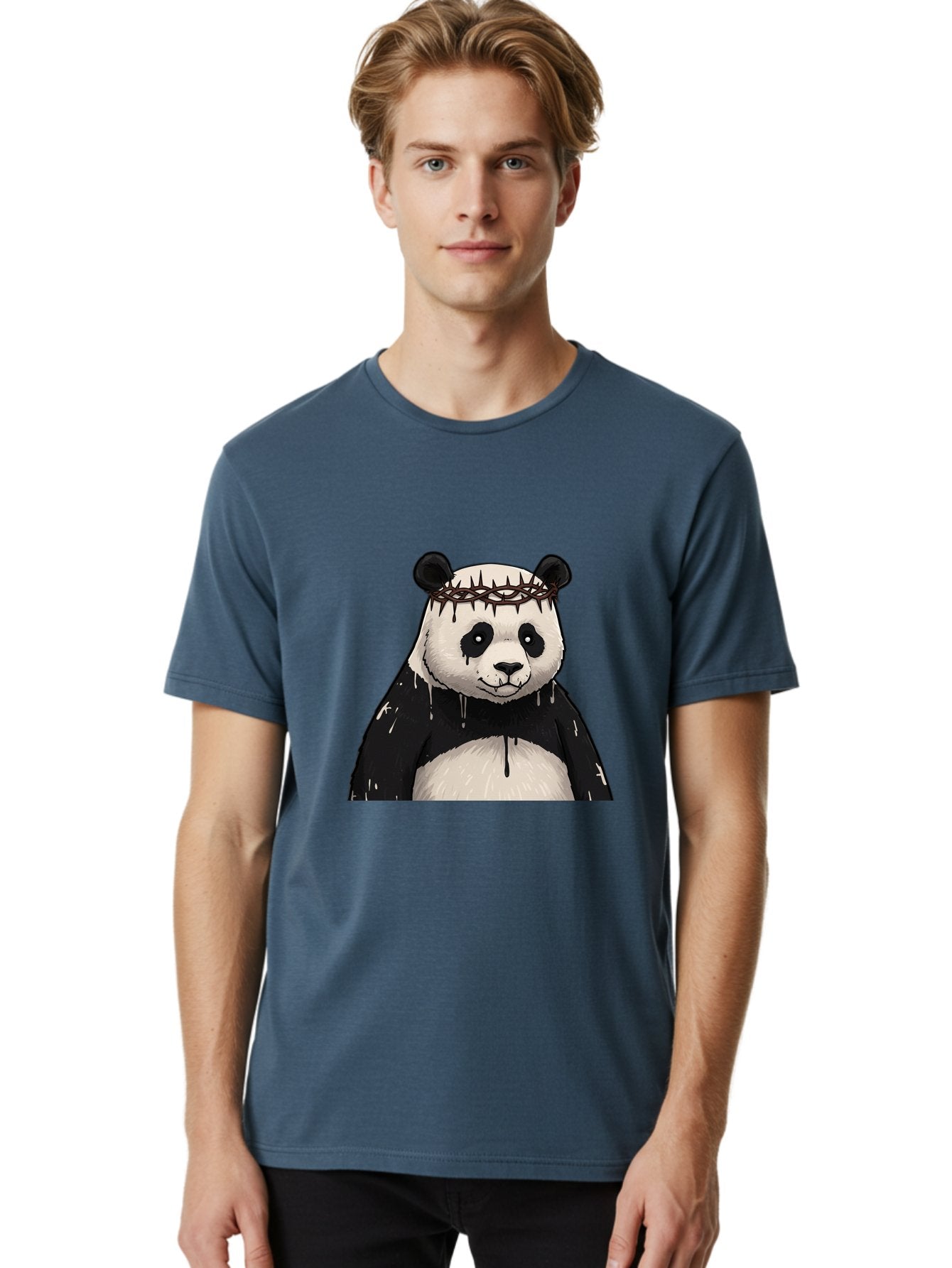 Crowned-Panda-1 Men'S Graphic Tee, 100% Cotton, Comfortable Casual Summer Wear, Machine Washable, Vintage Camera, Old Camera, Antique Camera, Black Camera, Classic Photography, Photography Equipment, Nostalgic Device, Film Camera, Camera Art Bae990 19