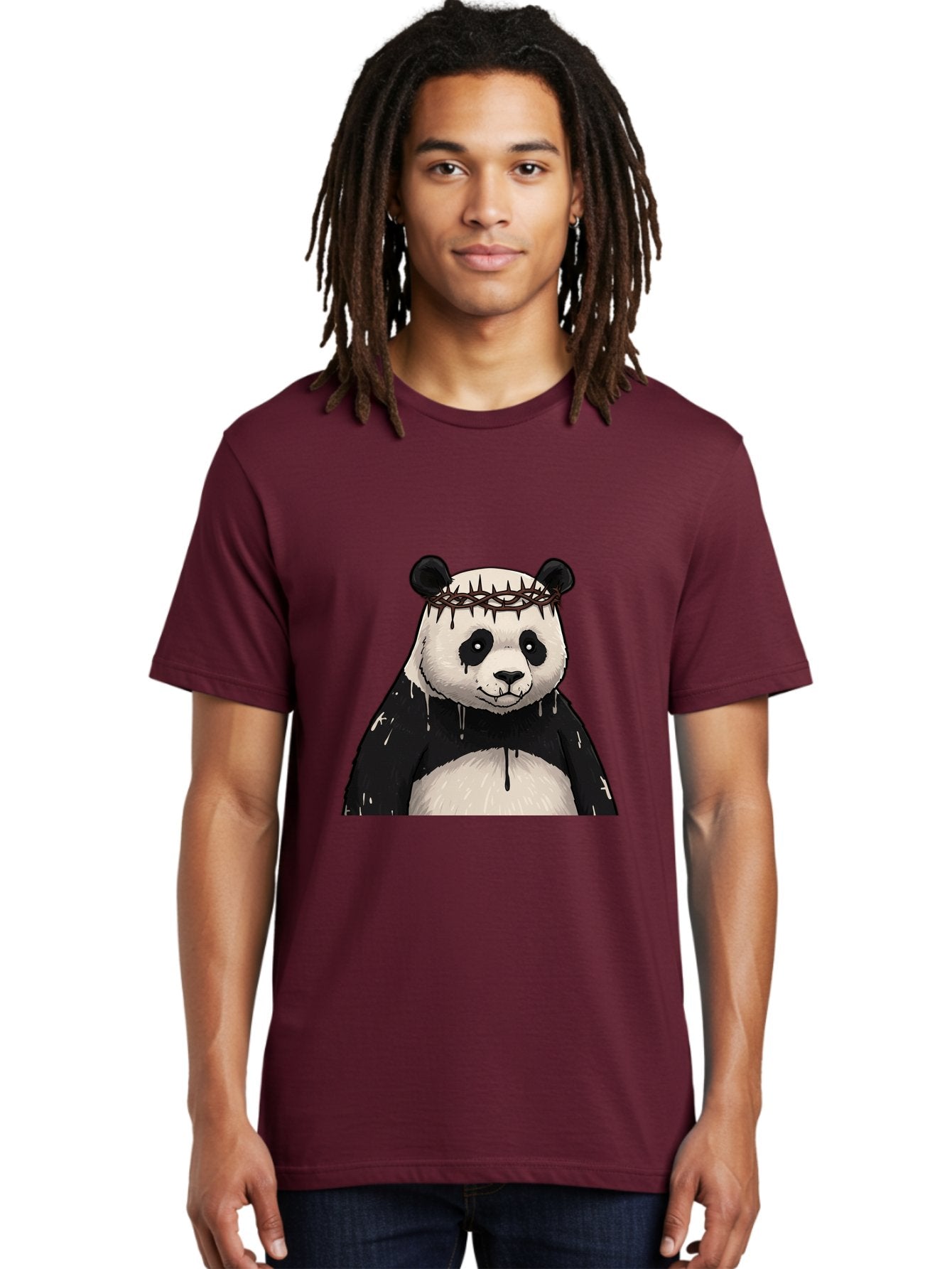 Crowned-Panda-1 Men'S Graphic Tee, 100% Cotton, Comfortable Casual Summer Wear, Machine Washable, Vintage Camera, Old Camera, Antique Camera, Black Camera, Classic Photography, Photography Equipment, Nostalgic Device, Film Camera, Camera Art Bae990 24