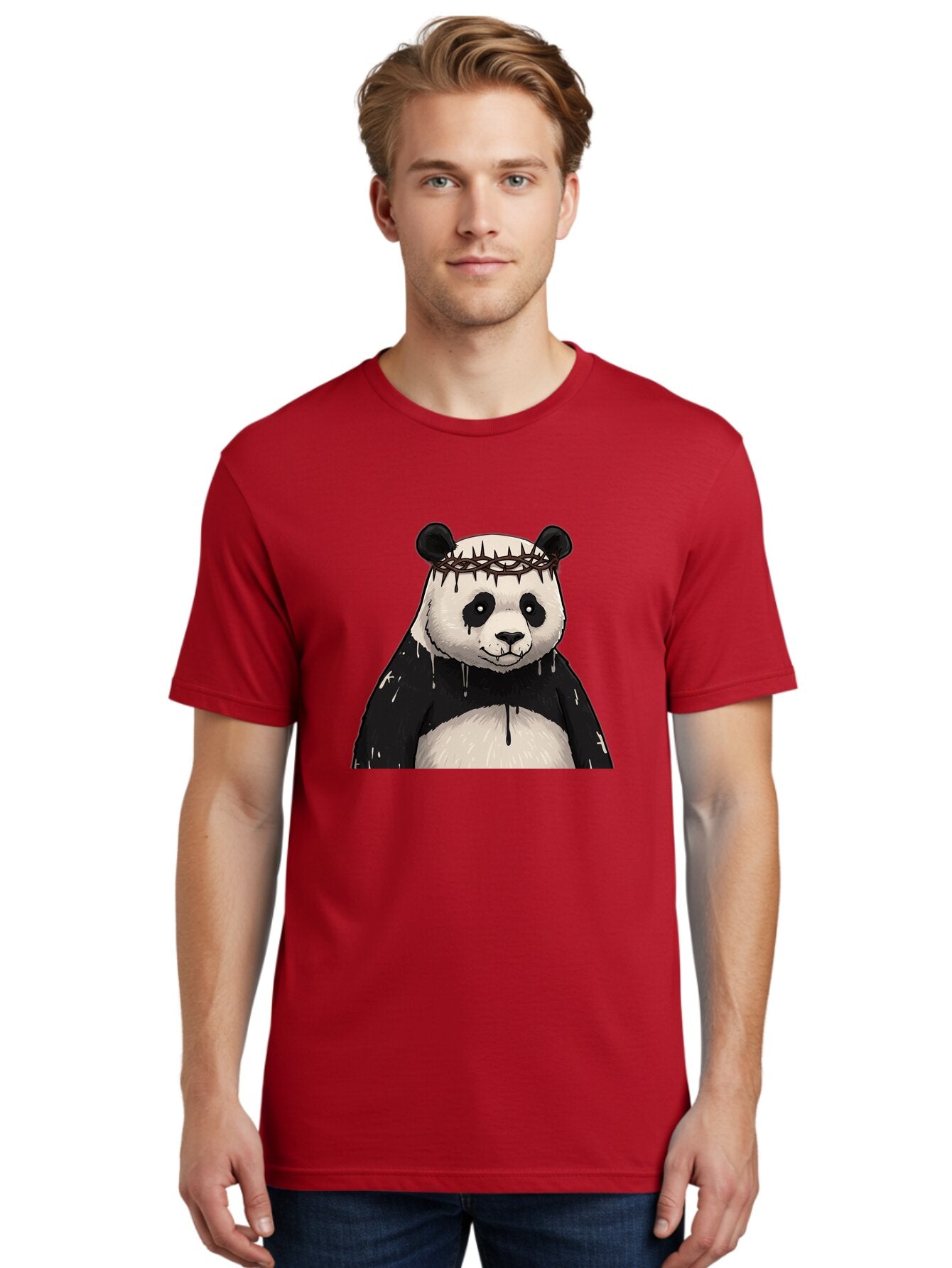 Crowned-Panda-1 Men'S Graphic Tee, 100% Cotton, Comfortable Casual Summer Wear, Machine Washable, Vintage Camera, Old Camera, Antique Camera, Black Camera, Classic Photography, Photography Equipment, Nostalgic Device, Film Camera, Camera Art Bae990 16